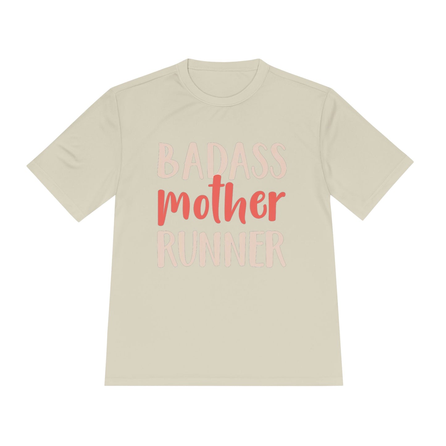Unisex Moisture-Wicking Running Tee - Badass Mother Runner Shirt, Activewear for Moms, Workout Top, Gift for Runners, Fitness Apparel
