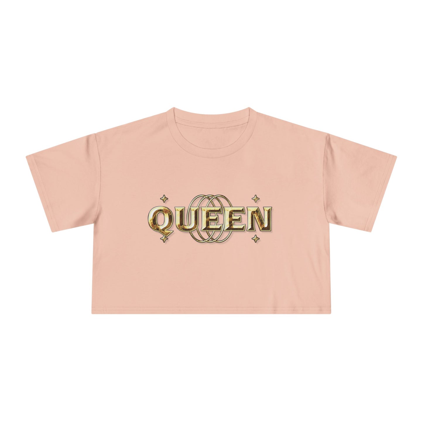 Queen Graphic Women's Crop Tee - Fun Summer Fashion, Gift for Friends, Festival Outfit, Statement Shirt, Trendy Streetwear