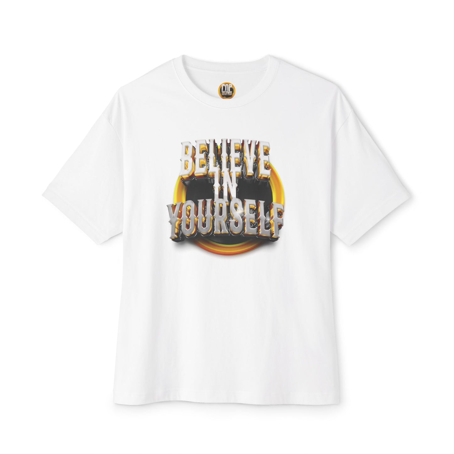 Believe in Yourself Oversized Boxy Tee, Motivational T-Shirt, Casual Wear, Inspirational Apparel
