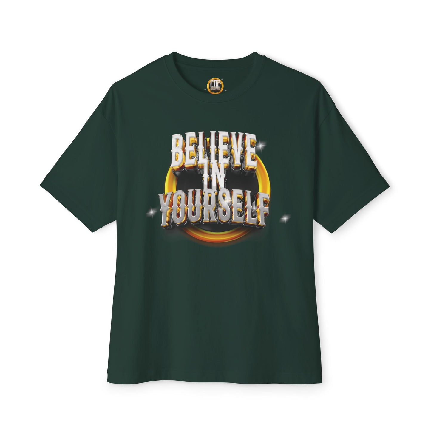 Believe in Yourself Oversized Boxy Tee, Motivational T-Shirt, Casual Wear, Inspirational Apparel