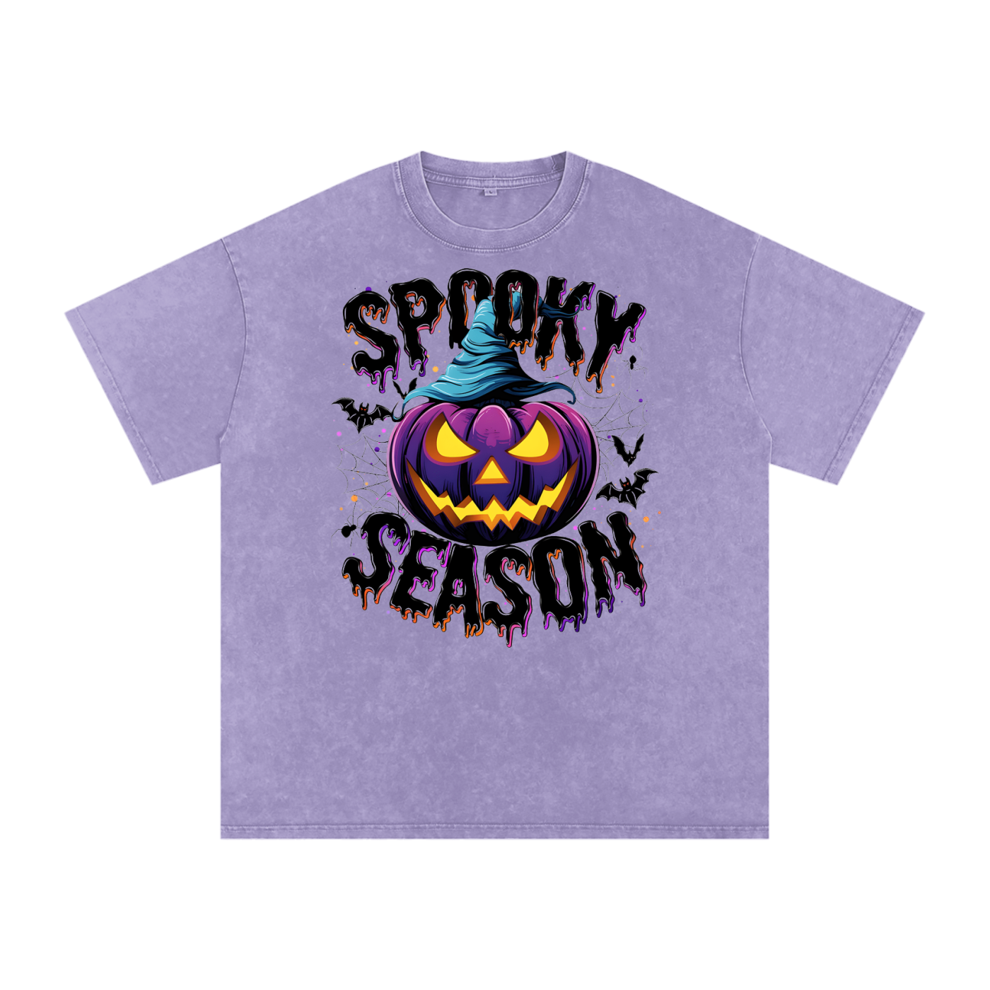 Spooky Season Snow Washed Oversized Cotton T-Shirt