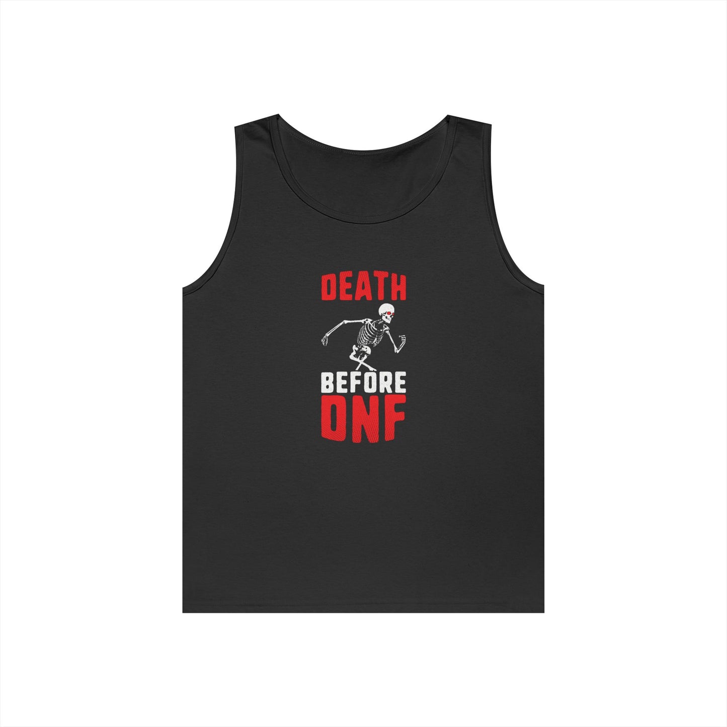 Death Before DNF Tank Top, Unisex Cotton Workout Shirt, Motivational Gym Sleeveless Tee, Fitness Gift, Running Apparel