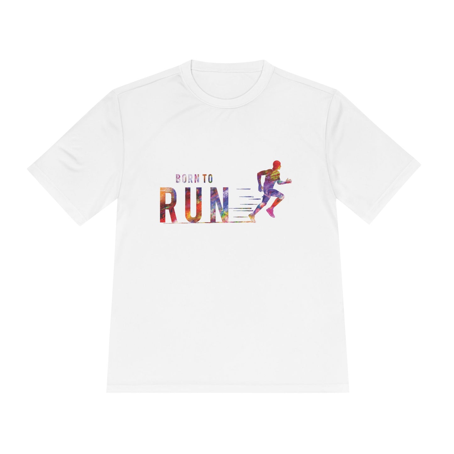 Born to Run Unisex Moisture Wicking Tee | Athletic Shirt, Running Top, Workout Apparel, Fitness Gift, Sportswear