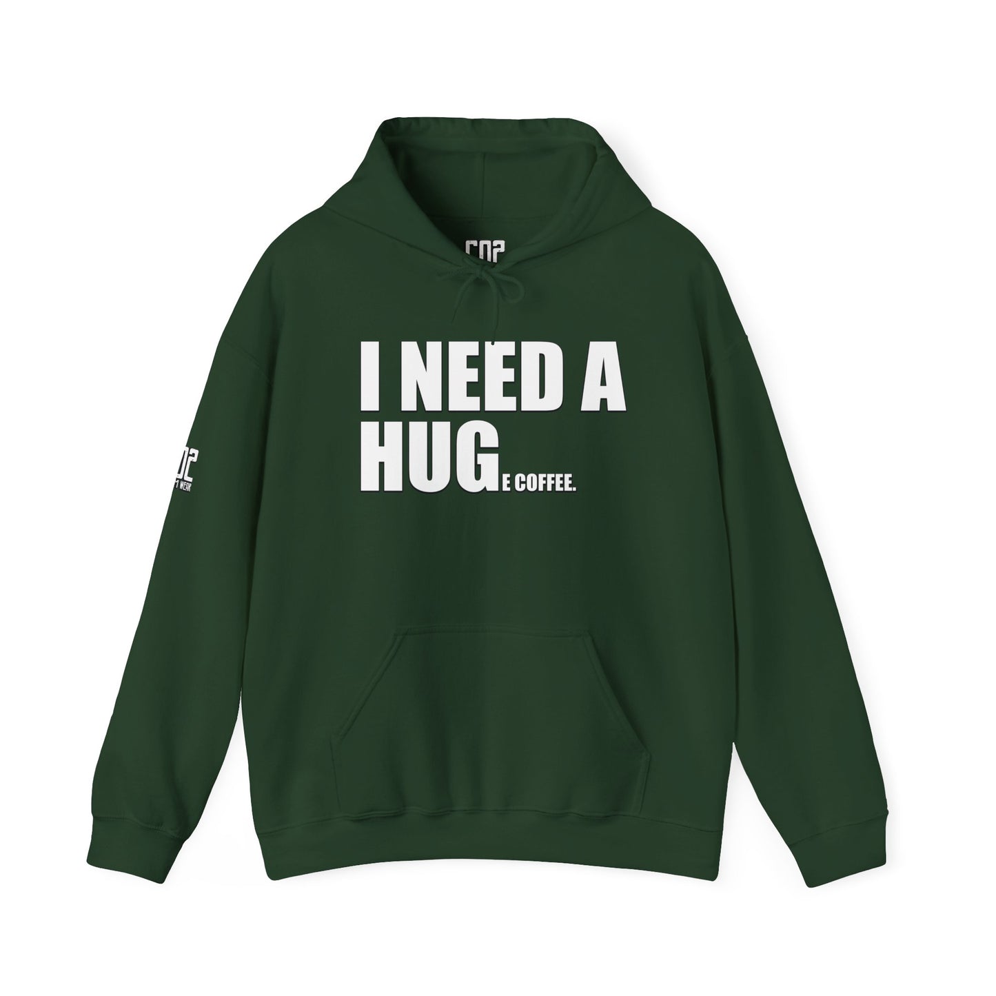 I Need A Huge Coffee Hoodie Sweatshirt, Gift for Friends, Cute Bear Design, Winter Wardrobe Staple, Snuggle Up Wear