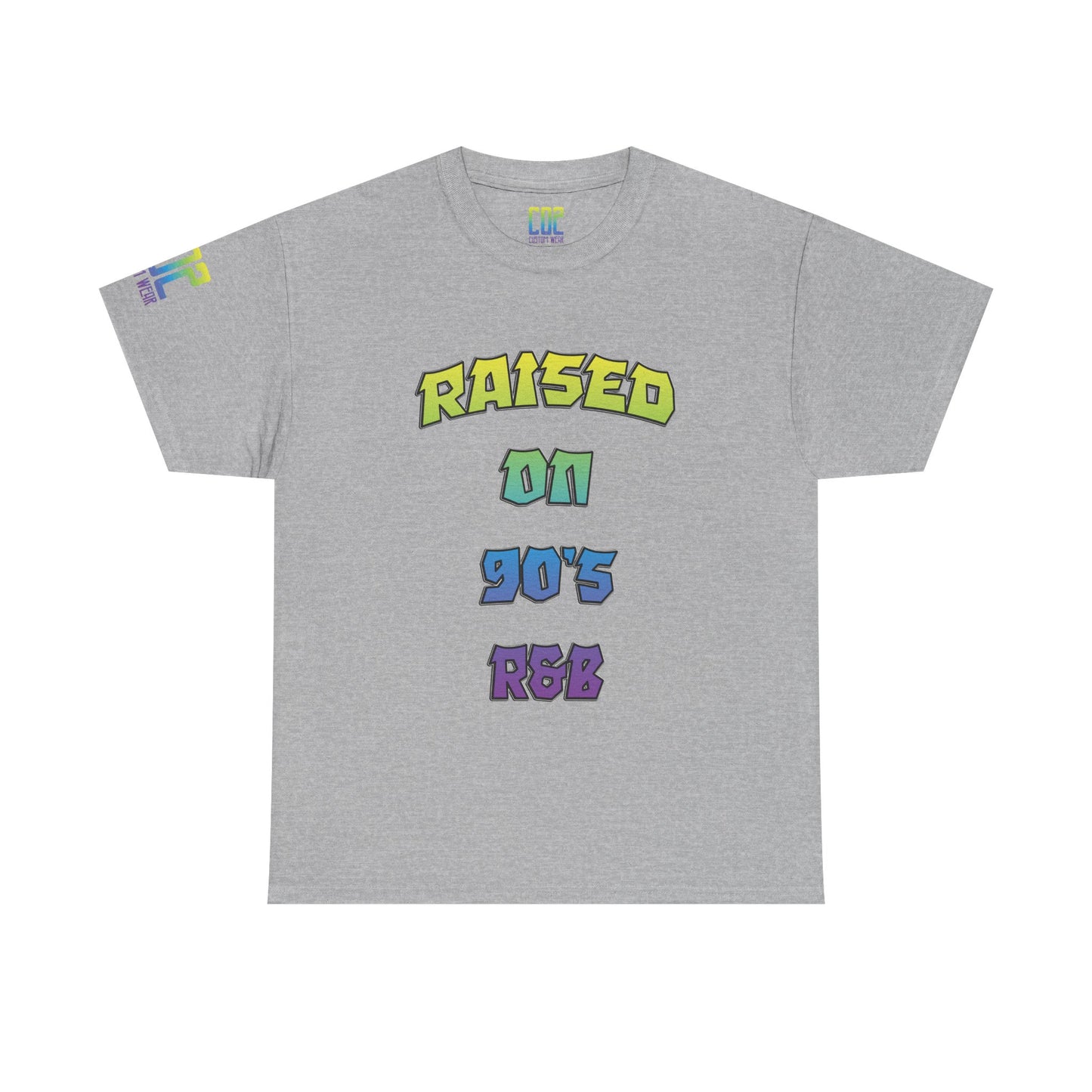 Raised on 90's R&B Nostalgia Unisex Heavy Cotton Tee, Vintage Music Shirt, Retro Graphic Tee, Gift for Music Lovers, Casual Streetwear