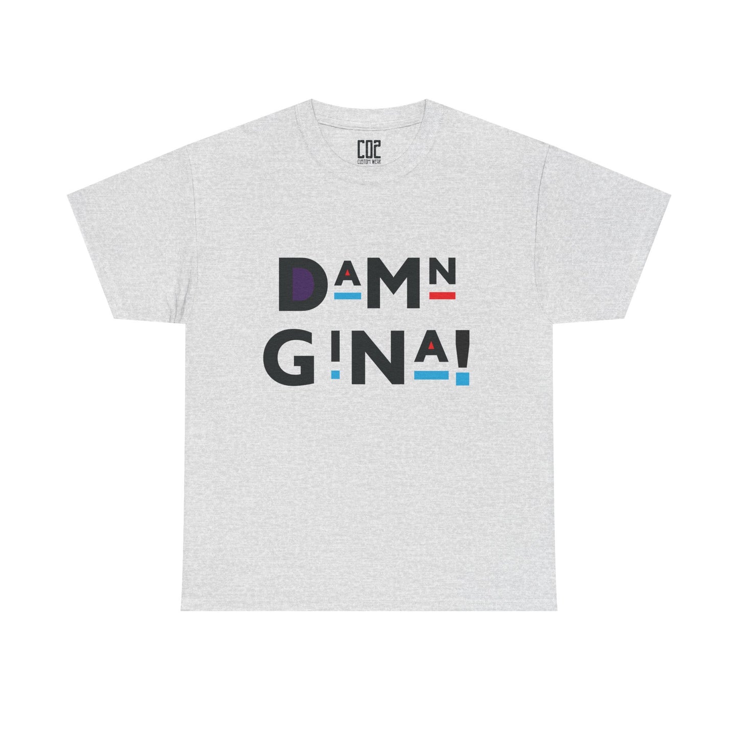 Damn Gina! Unisex Heavy Cotton Tee - Funny Graphic Shirt for Everyday Wear, Gifts, Birthday, Casual Style, Cool Humor