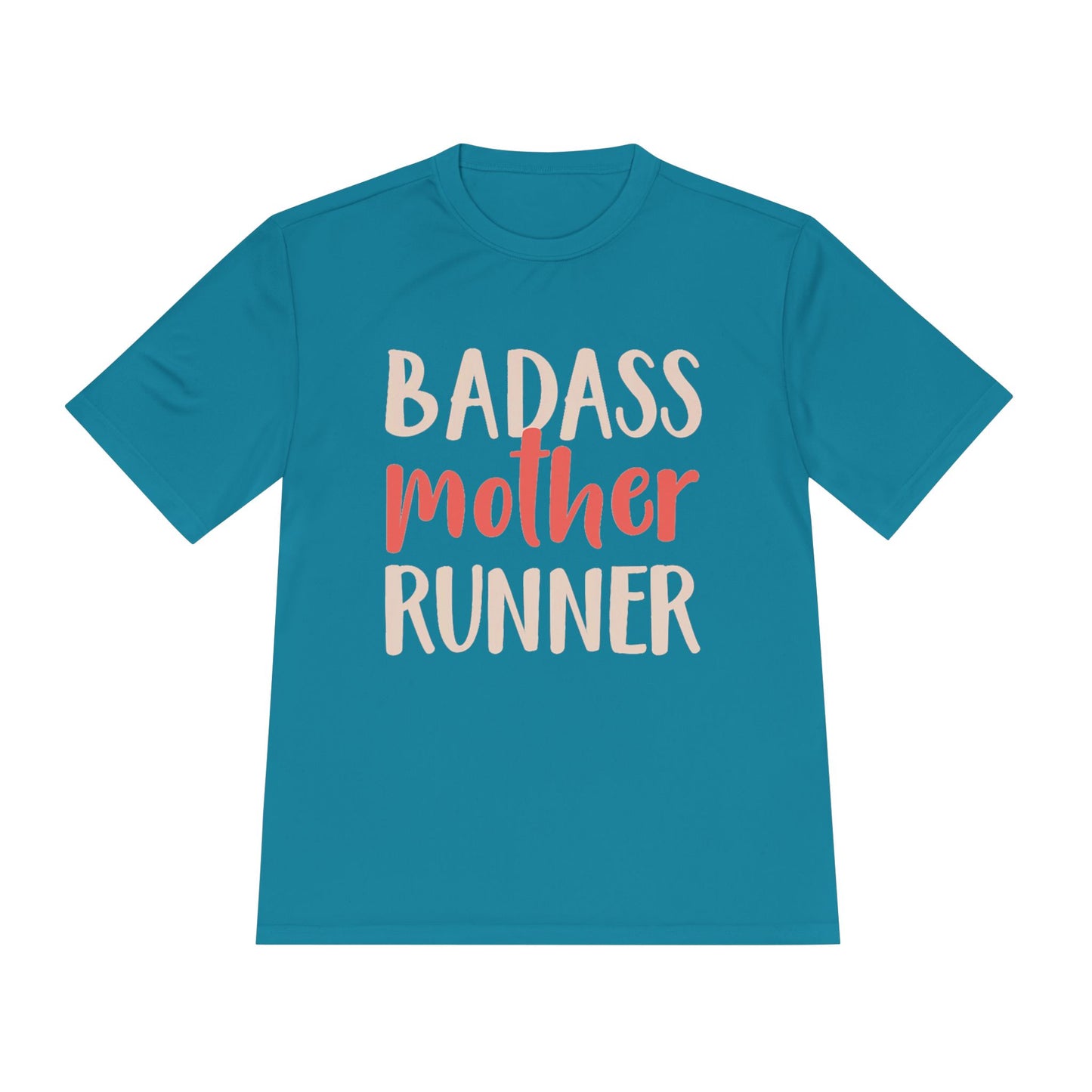 Unisex Moisture-Wicking Running Tee - Badass Mother Runner Shirt, Activewear for Moms, Workout Top, Gift for Runners, Fitness Apparel