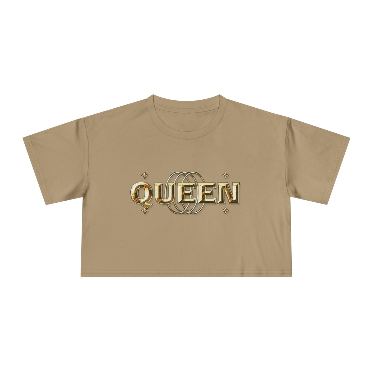 Queen Graphic Women's Crop Tee - Fun Summer Fashion, Gift for Friends, Festival Outfit, Statement Shirt, Trendy Streetwear