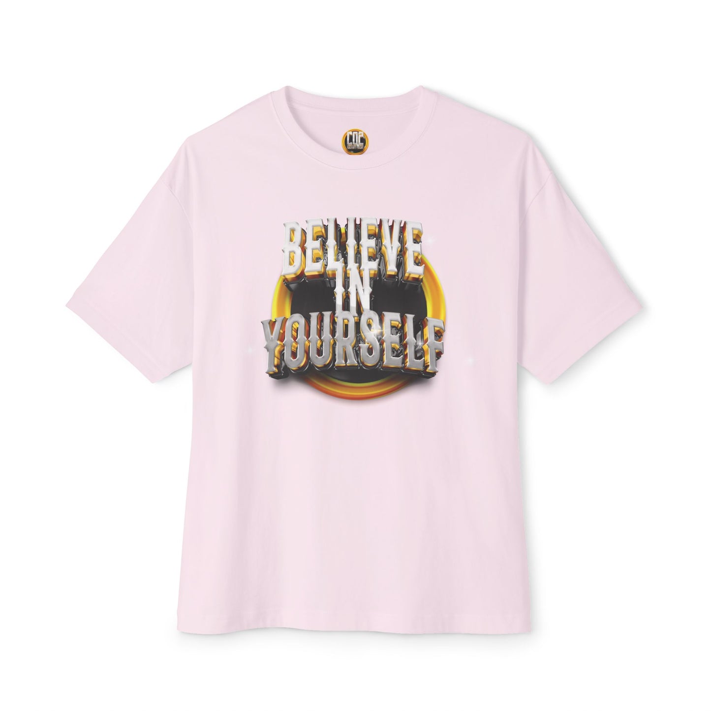 Believe in Yourself Oversized Boxy Tee, Motivational T-Shirt, Casual Wear, Inspirational Apparel