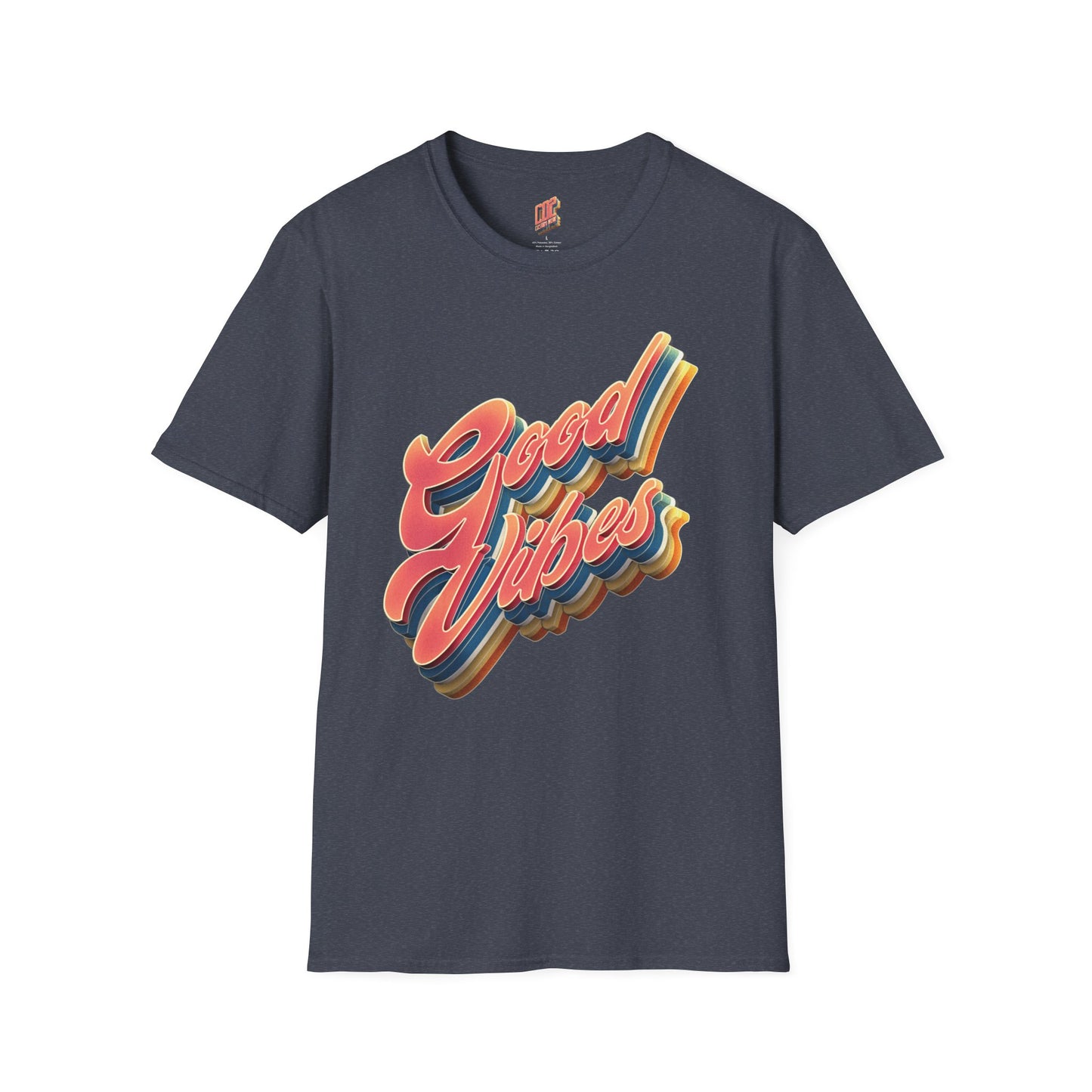 Good Vibes Unisex Softstyle T-Shirt, Fun Graphic Tee, Casual Wear, Gift for Friends, Summer Outfits, Positive Energy Fashion