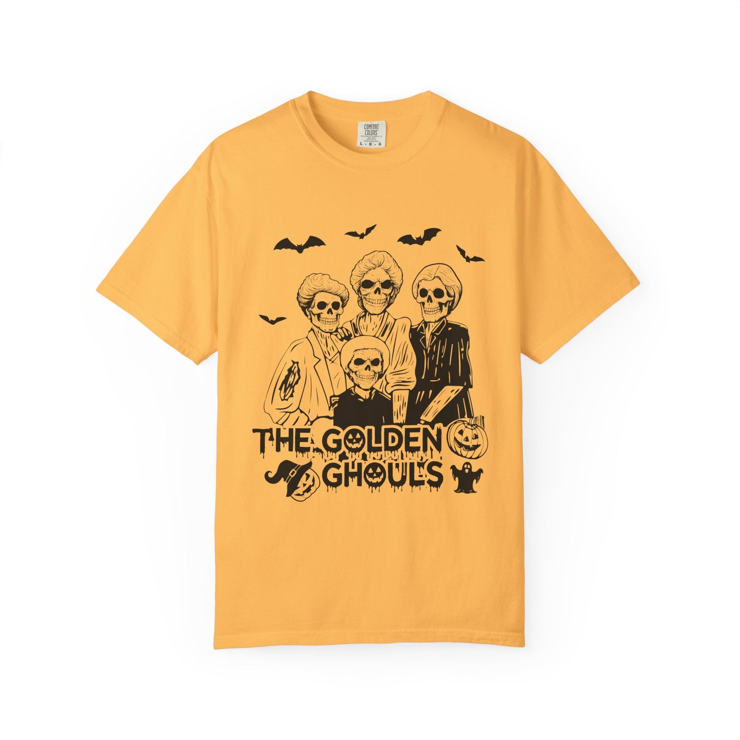 The Golden Ghouls T-Shirt | Spooky Halloween Shirt, Unisex Halloween Tee, Funny Skeleton Tee, Family Halloween Shirt, Ghostly Apparel