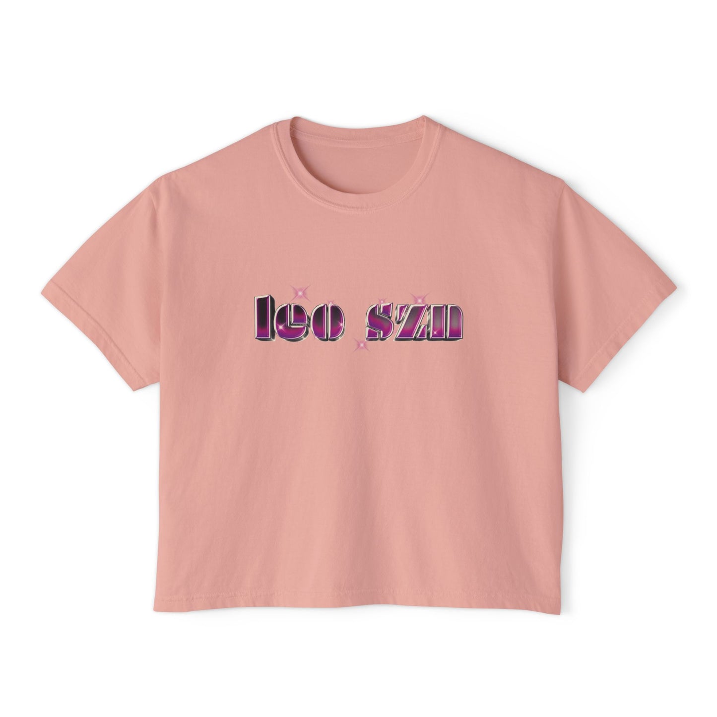 Leo Szn Trendy Women's Boxy Tee, Casual Summer T-Shirt, Cool Graphic Top, Stylish Gift for Her, Relaxed Fit Tee, Leo Season