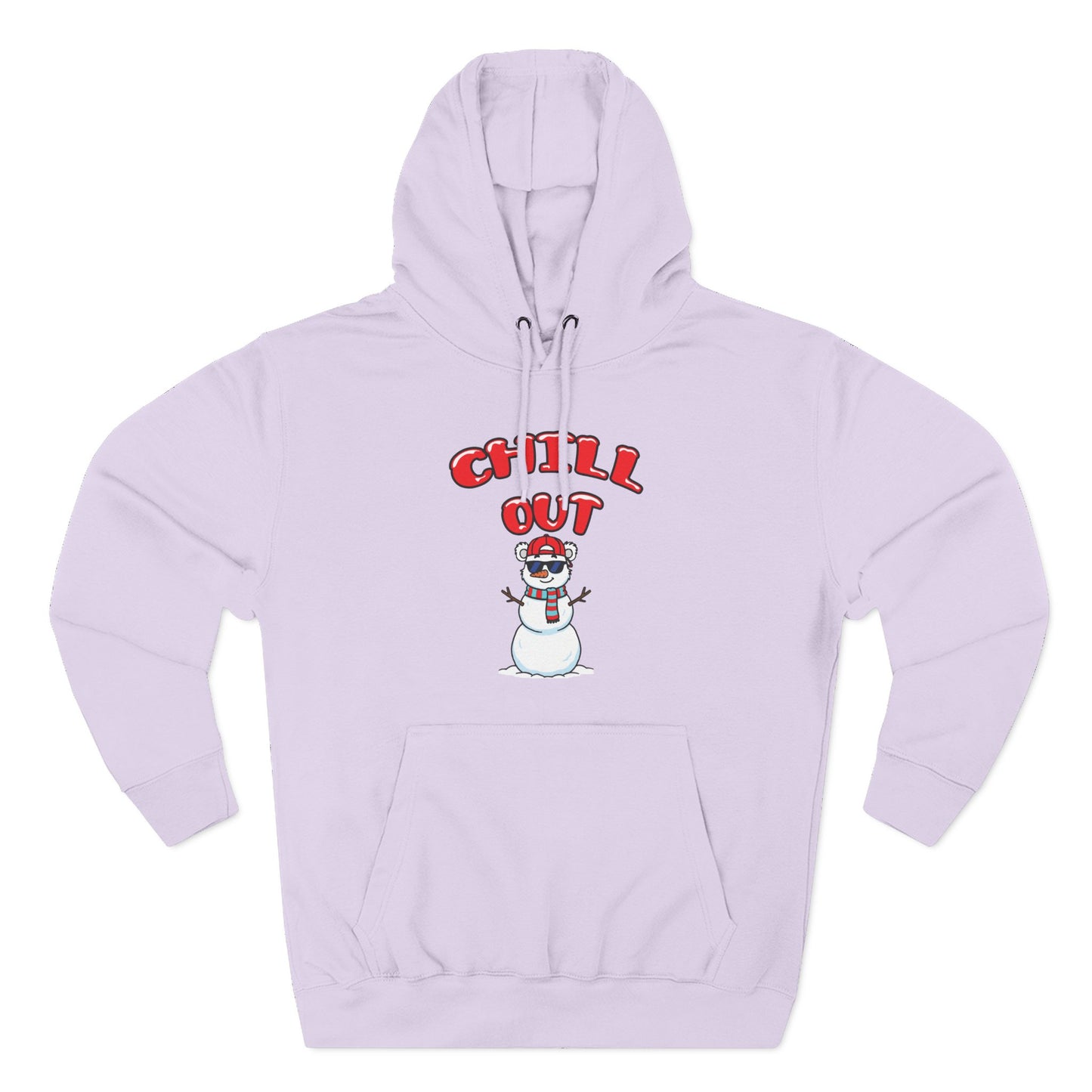 Chill Out Snowman Hoodie — Funny Winter Graphic Fleece Pullover