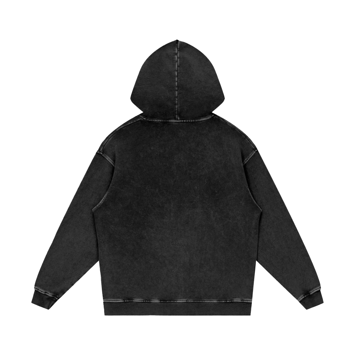 Thankful Grateful Blessed Snow Washed Loose Cotton Hoodie