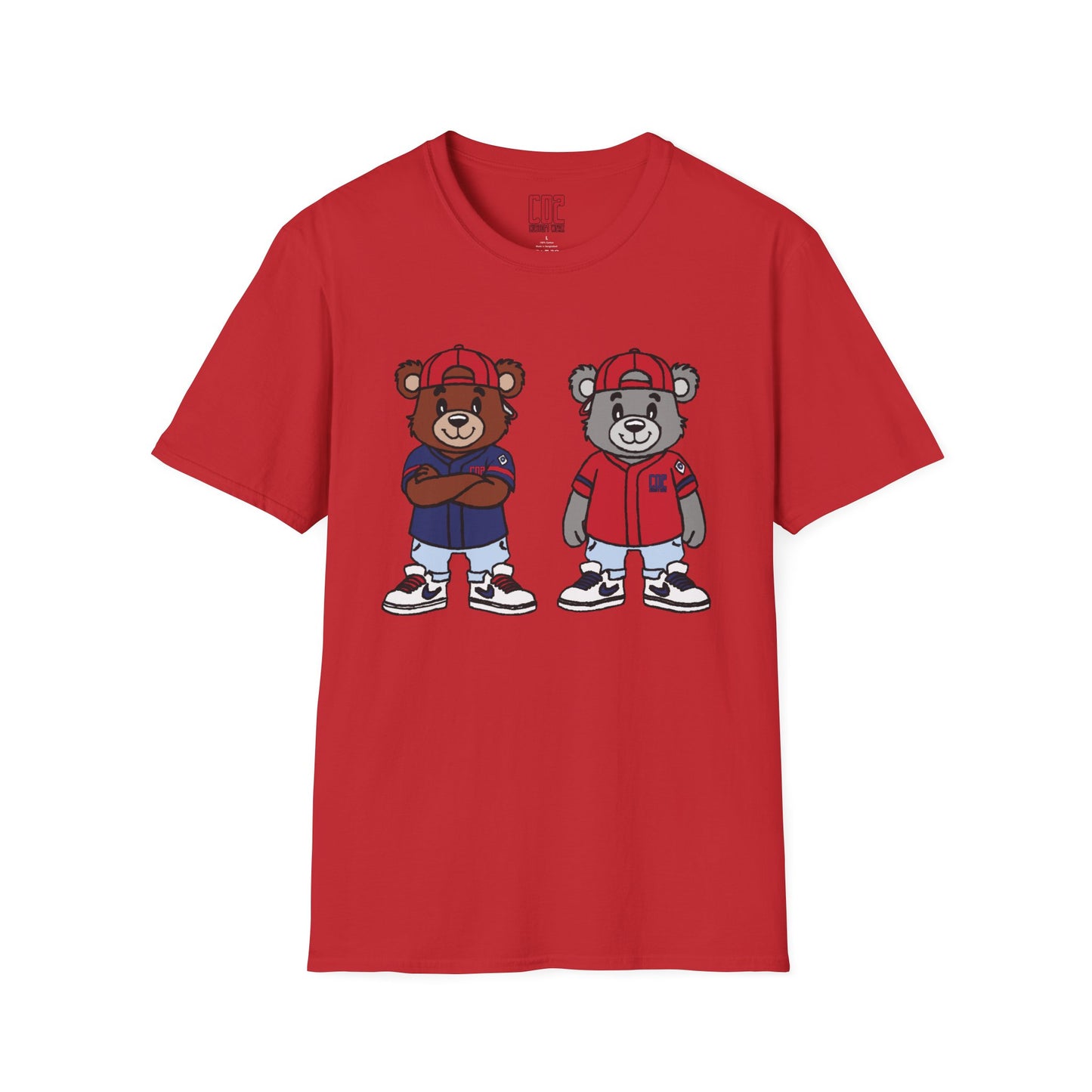 CO2 Bear Retro Cool Bear Graphic Tee, Cute Animal T-Shirt, Fun Unisex Wear, Streetwear Style Shirt, Casual Gift for Kids and Teens
