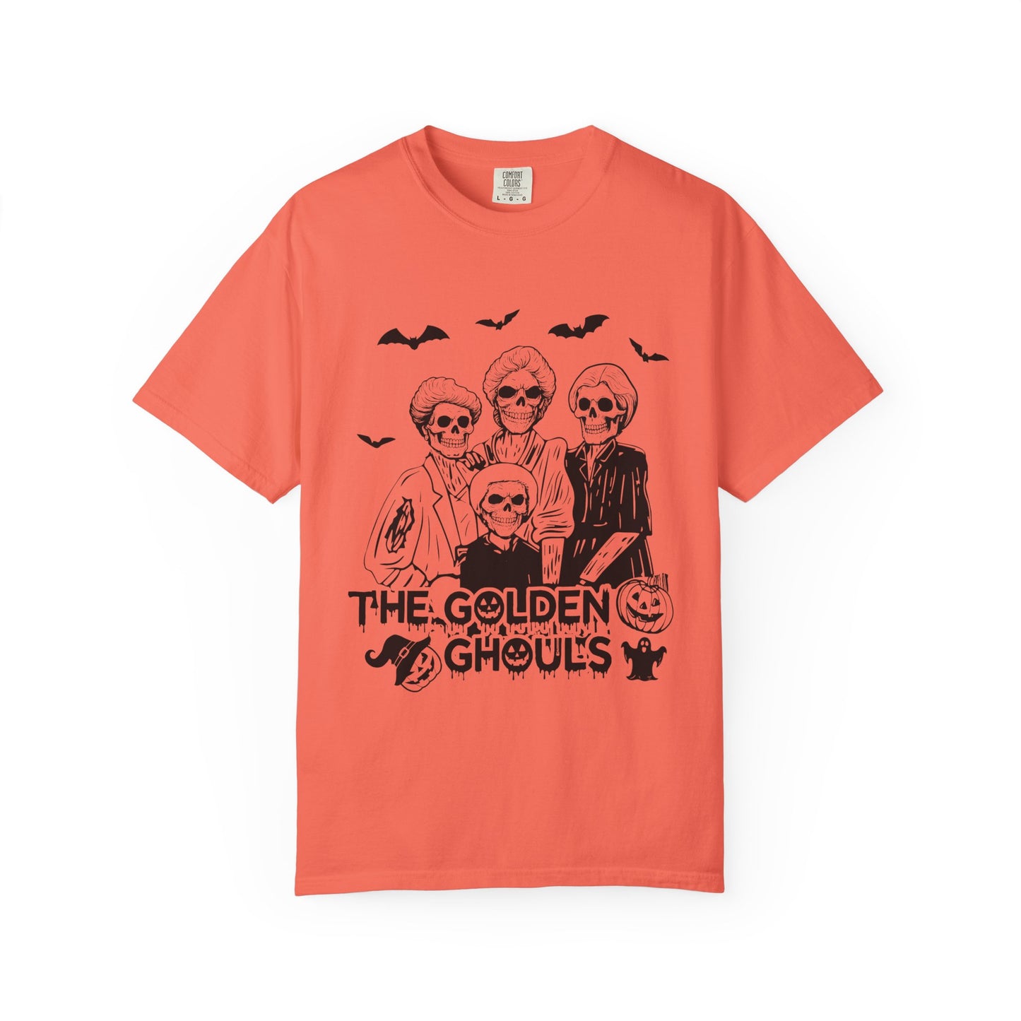 The Golden Ghouls T-Shirt | Spooky Halloween Shirt, Unisex Halloween Tee, Funny Skeleton Tee, Family Halloween Shirt, Ghostly Apparel