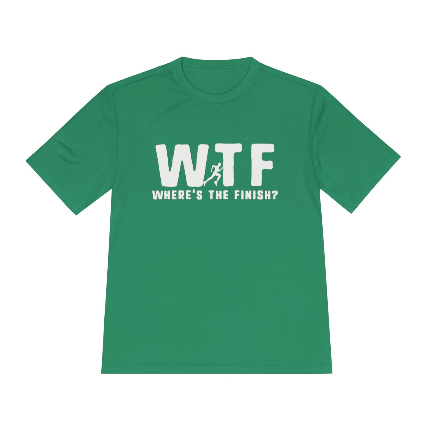 WTF? Unisex Moisture Wicking Tee - Fun Workout Shirt, Running Apparel, Gym Wear, Active Lifestyle Top, Funny Sports T-Shirt