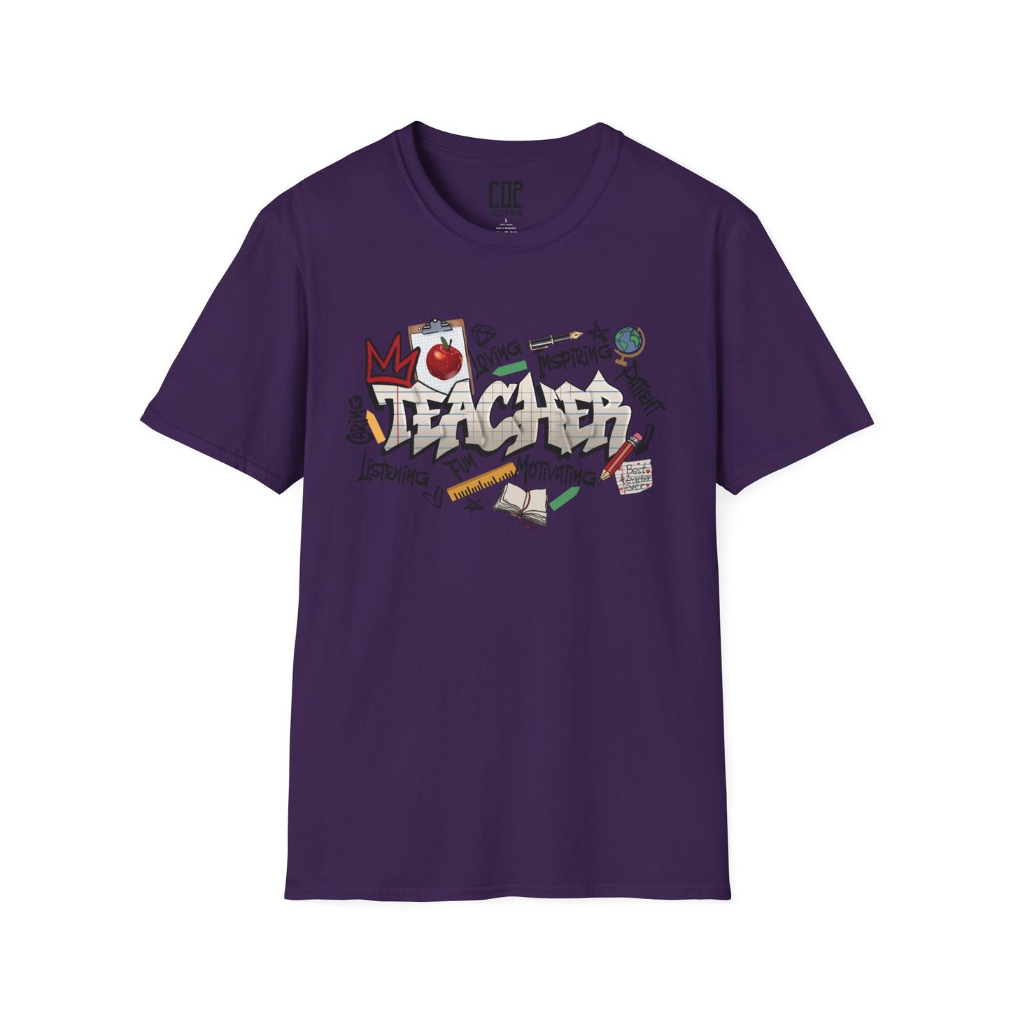 Teacher Street Art Inspired Unisex T-Shirt | Urban Style Tee, Casual Wear, Gift for Art Lovers, Trendy Streetwear, Festival Fashion