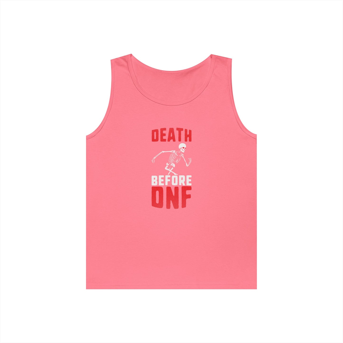 Death Before DNF Tank Top, Unisex Cotton Workout Shirt, Motivational Gym Sleeveless Tee, Fitness Gift, Running Apparel