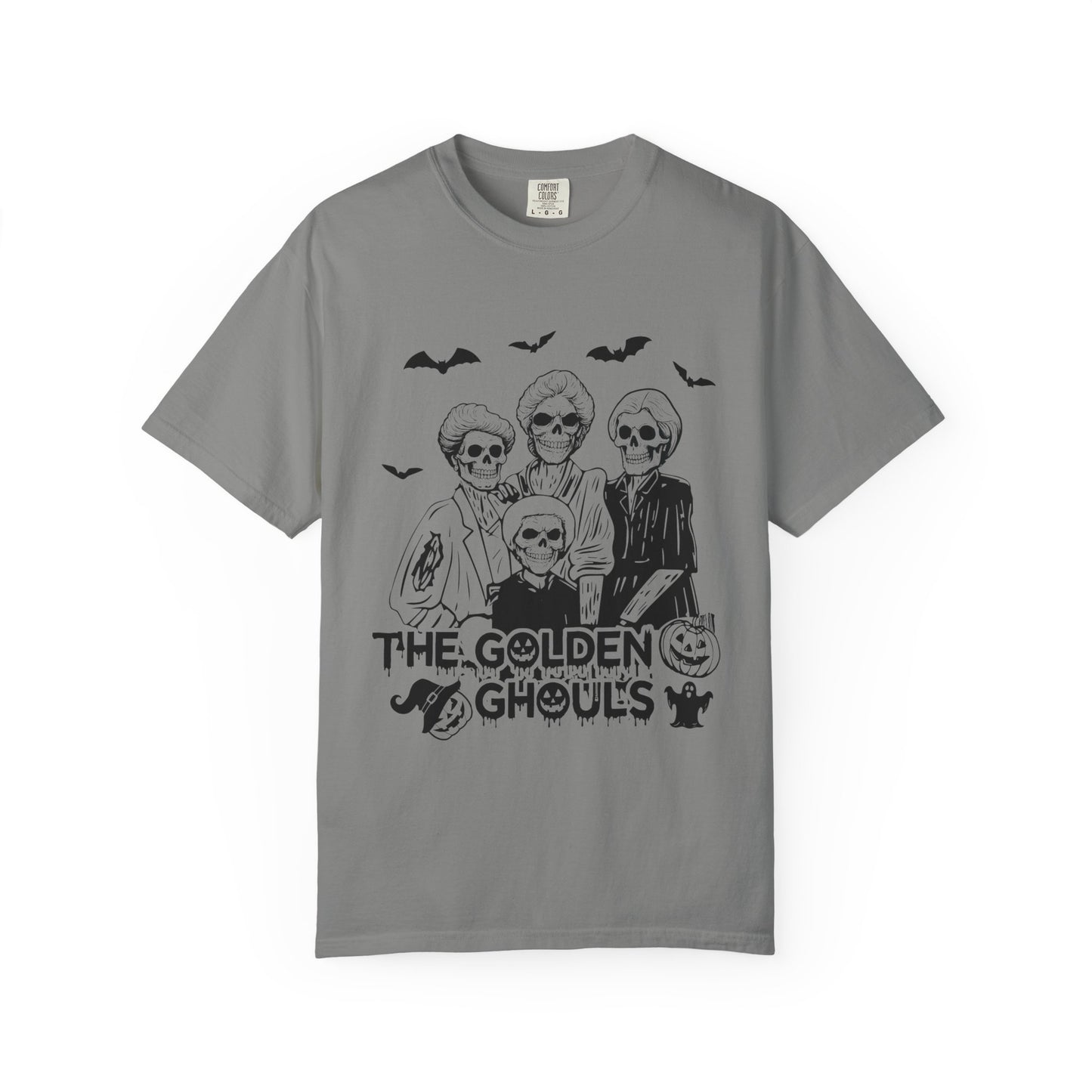 The Golden Ghouls T-Shirt | Spooky Halloween Shirt, Unisex Halloween Tee, Funny Skeleton Tee, Family Halloween Shirt, Ghostly Apparel