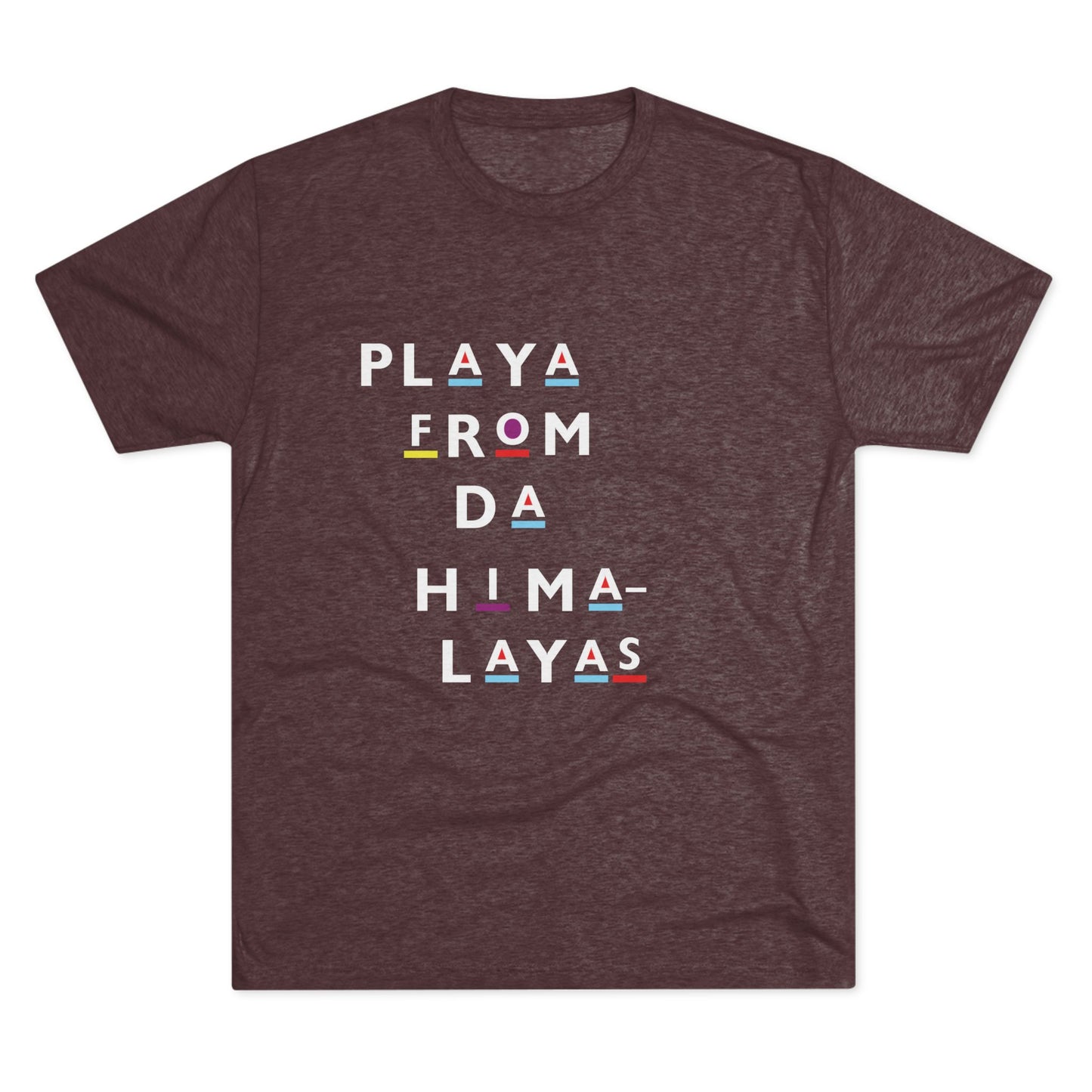 Playa from Da Himalayas Unisex Tri-Blend Tee, Fun Graphic Tee, Casual Everyday Wear, Gift for Music Lovers, Unique Apparel for Festivals