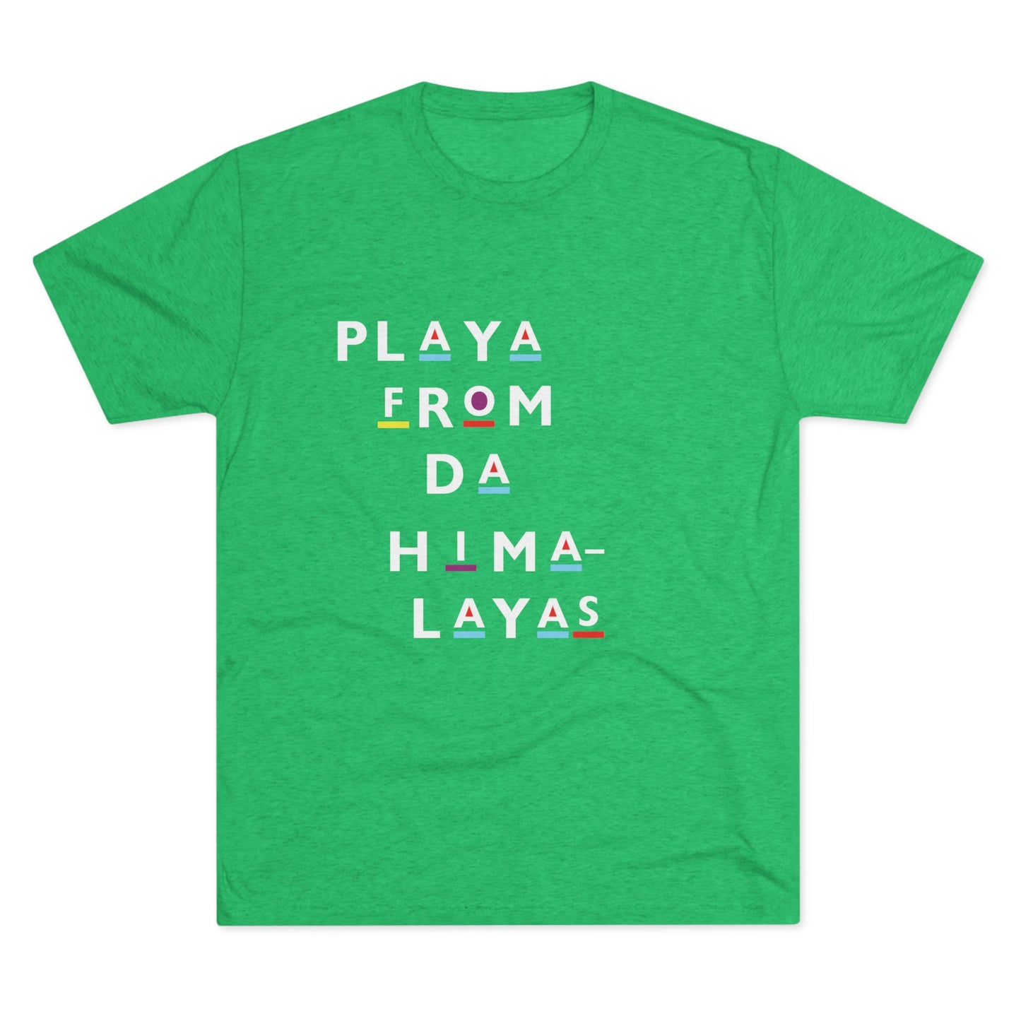 Playa from Da Himalayas Unisex Tri-Blend Tee, Fun Graphic Tee, Casual Everyday Wear, Gift for Music Lovers, Unique Apparel for Festivals