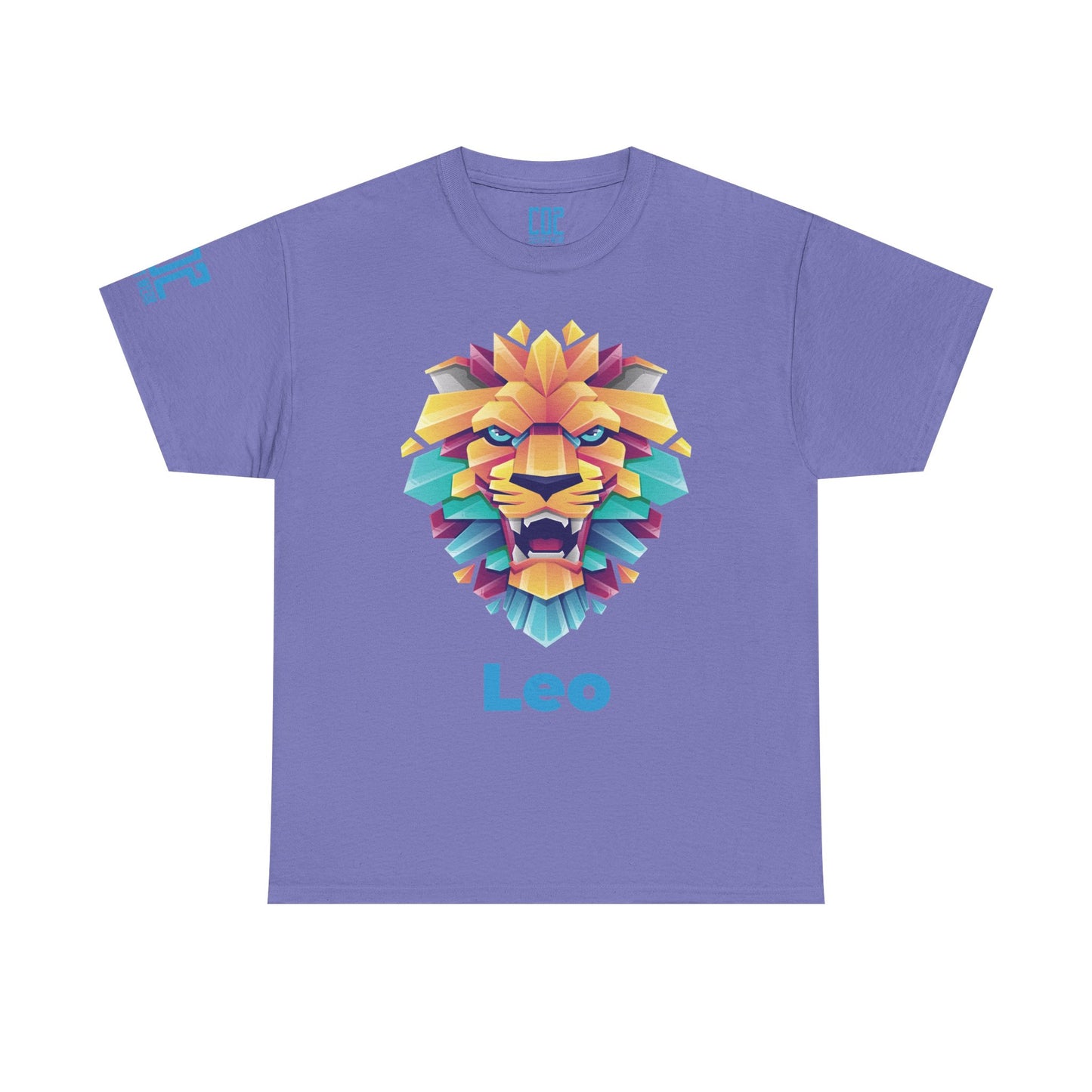 Vibrant Leo Unisex Heavy Cotton Tee | Zodiac Tee, Astrology Shirt, Gift for Leo, Colorful Lion Tee, Birthday Celebration Shirt
