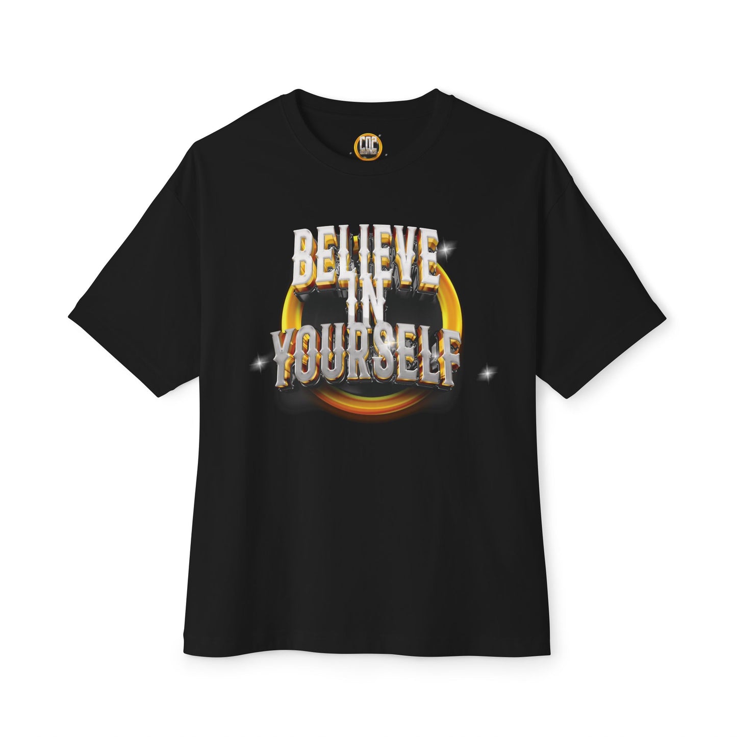 Believe in Yourself Oversized Boxy Tee, Motivational T-Shirt, Casual Wear, Inspirational Apparel