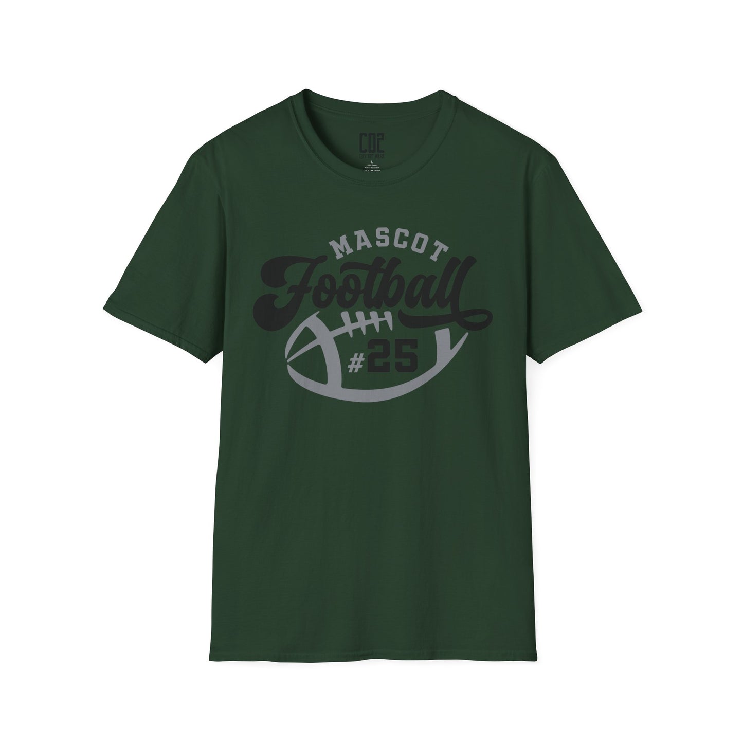 Football Mascot Unisex Tee - Custom Team and Number Shirt for Athletes by request