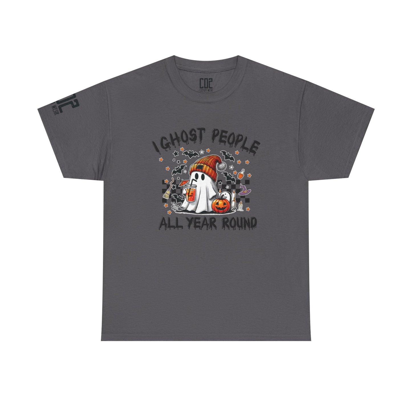 I Ghost People All Year Round, Graphic Shirt, Spooky Apparel, Fun Costume Tee, Fall Fashion, Unisex Halloween Tee