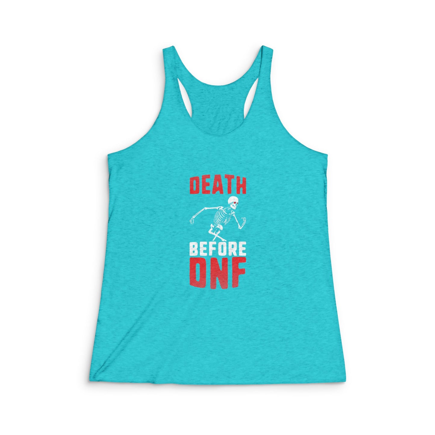 Death Before DNF Racerback Tank, Workout Top, Gym Shirt, Running Apparel, Gift for Runners