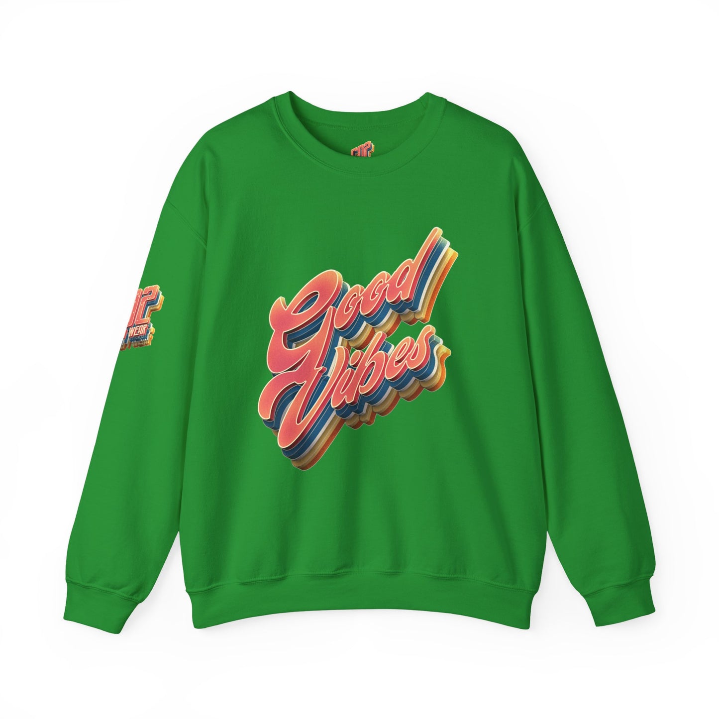 Good Vibes Unisex Crewneck Sweatshirt, Cozy Casual Wear, Gift for Friends, Summer Vibes Apparel, Festival Clothing