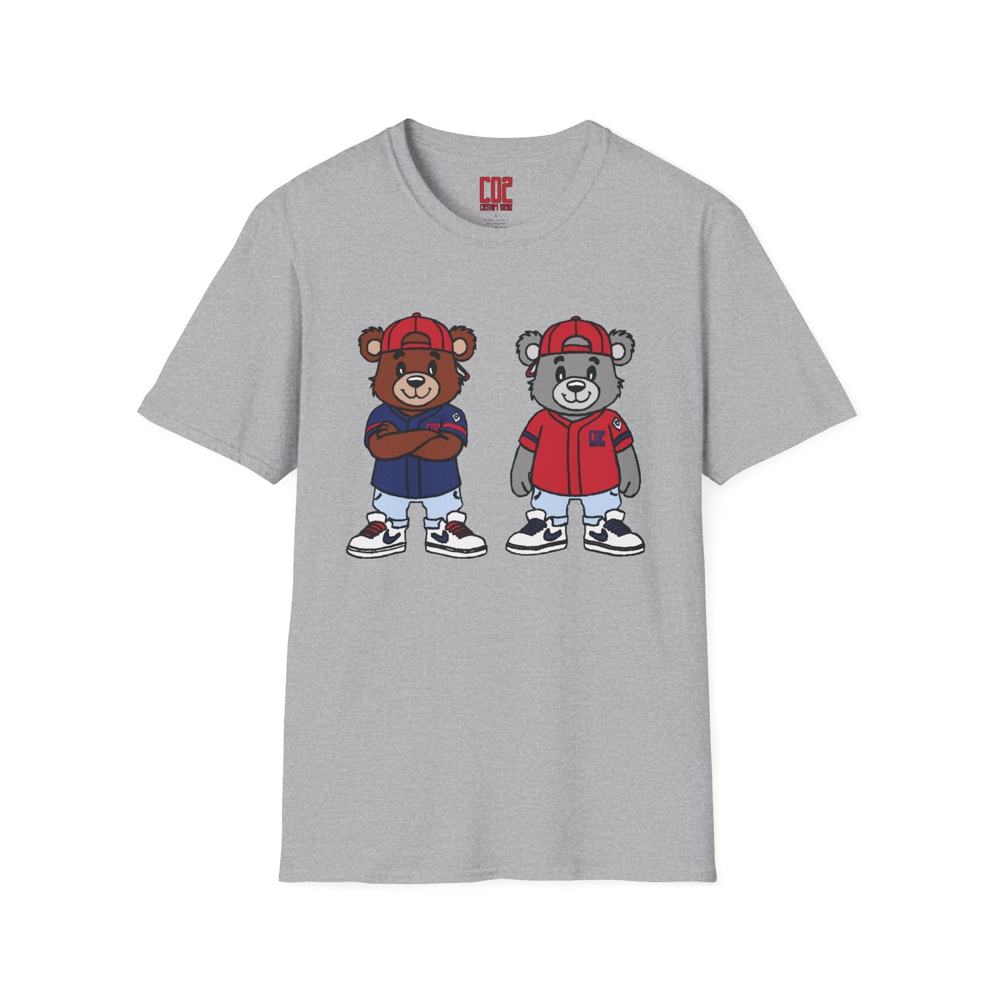 CO2 Bear Retro Cool Bear Graphic Tee, Cute Animal T-Shirt, Fun Unisex Wear, Streetwear Style Shirt, Casual Gift for Kids and Teens