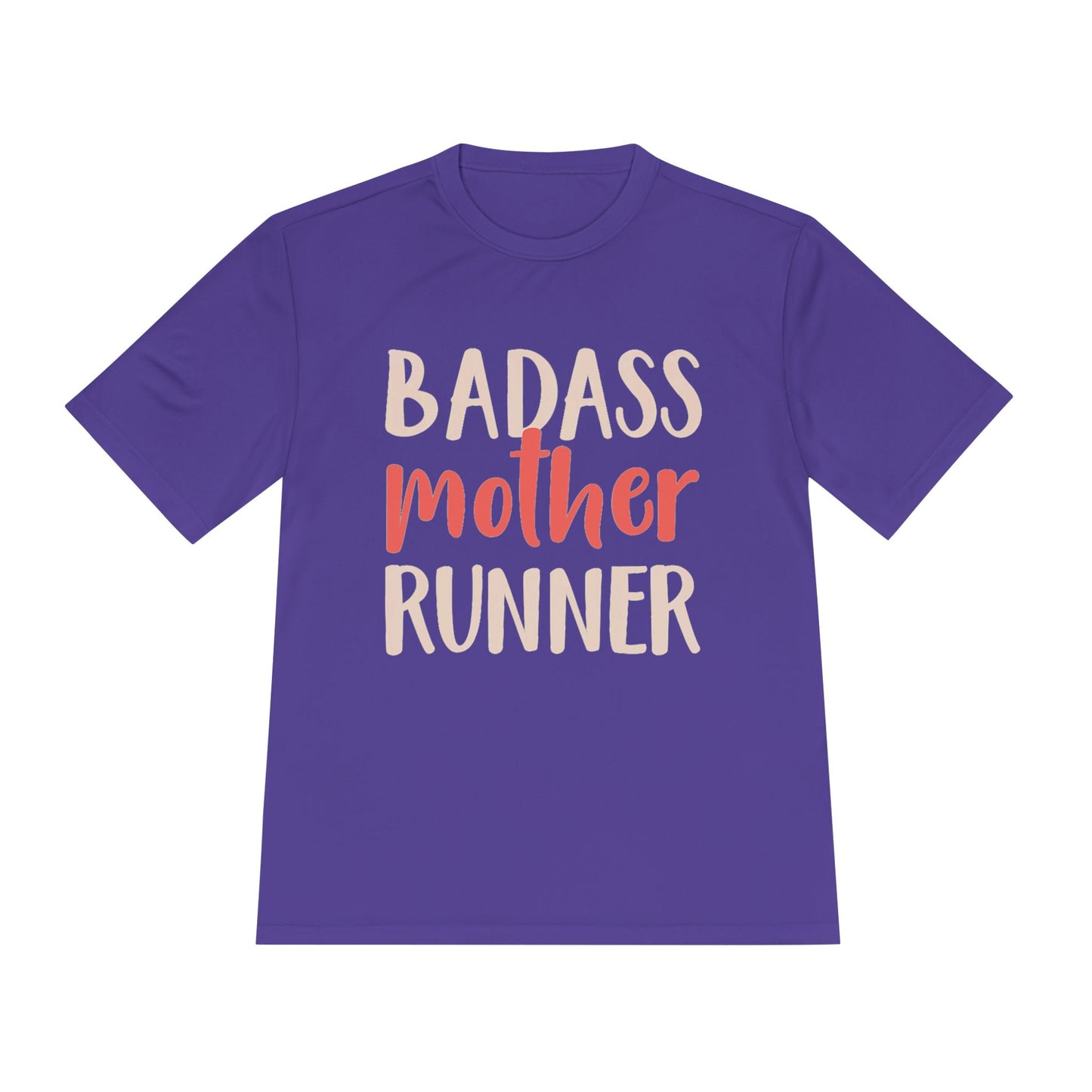Unisex Moisture-Wicking Running Tee - Badass Mother Runner Shirt, Activewear for Moms, Workout Top, Gift for Runners, Fitness Apparel
