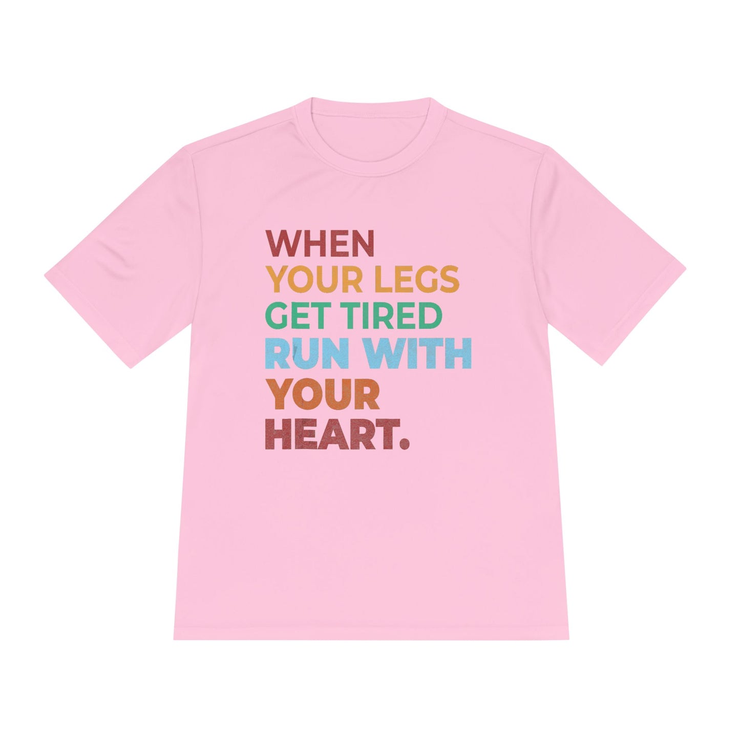 Motivational Unisex Moisture Wicking Tee, Running Shirt, Athletic Wear, Fitness Gift, Active Lifestyle Apparel, Workout Top