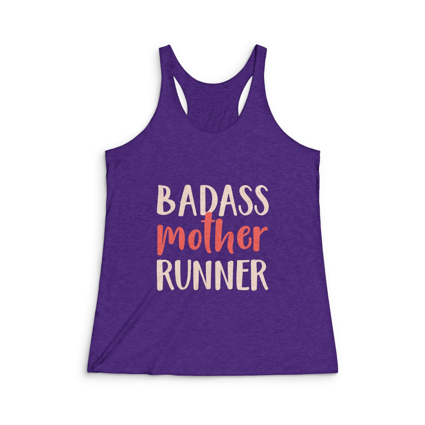 Women's Badass Mother Runner Tank Top - Motivational Fitness Apparel, Perfect for Runners, Gifts for Moms, Workout Gear, Summer Activewear