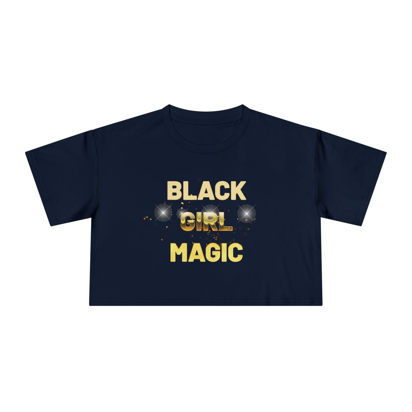 Black Girl Magic Women's Crop Tee - Celebrate Black Girl Magic with Style, Perfect for Casual Wear, Festivals, Gifts, Empowerment Events