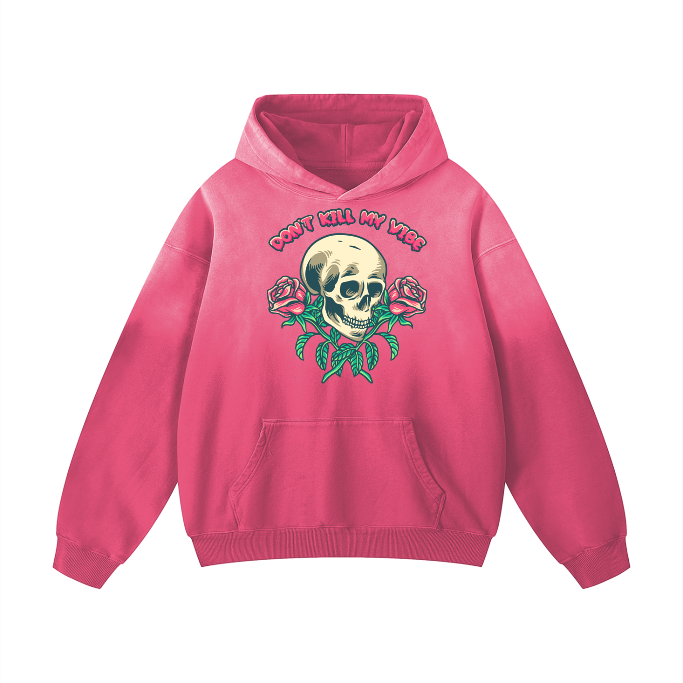 Don't Kill My Vibe Heavyweight Sunfade Oversized Hoodie