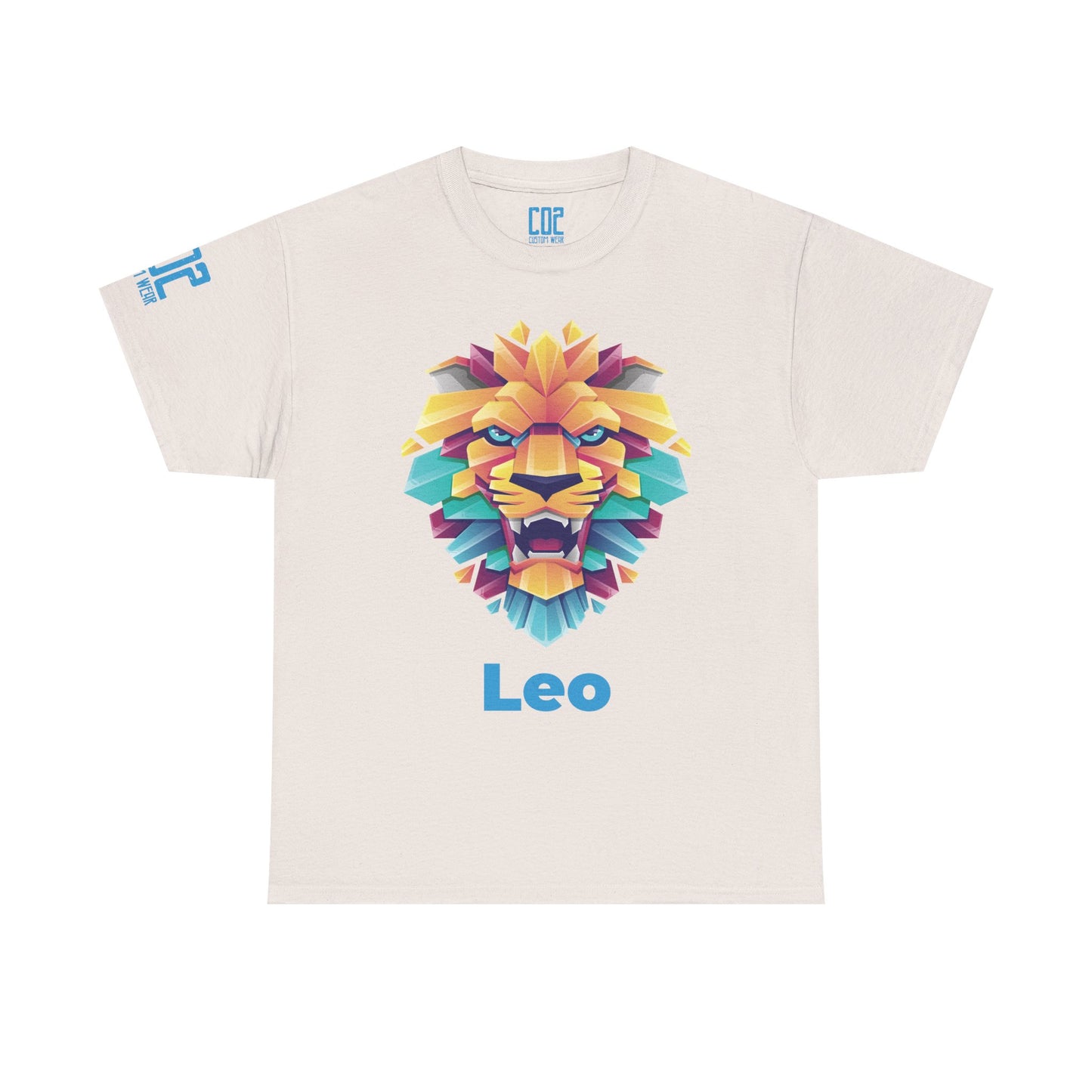 Vibrant Leo Unisex Heavy Cotton Tee | Zodiac Tee, Astrology Shirt, Gift for Leo, Colorful Lion Tee, Birthday Celebration Shirt