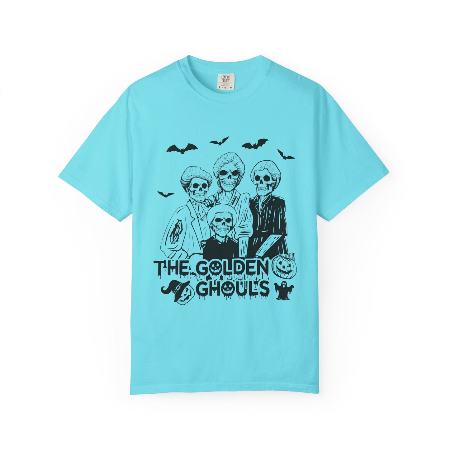 The Golden Ghouls T-Shirt | Spooky Halloween Shirt, Unisex Halloween Tee, Funny Skeleton Tee, Family Halloween Shirt, Ghostly Apparel