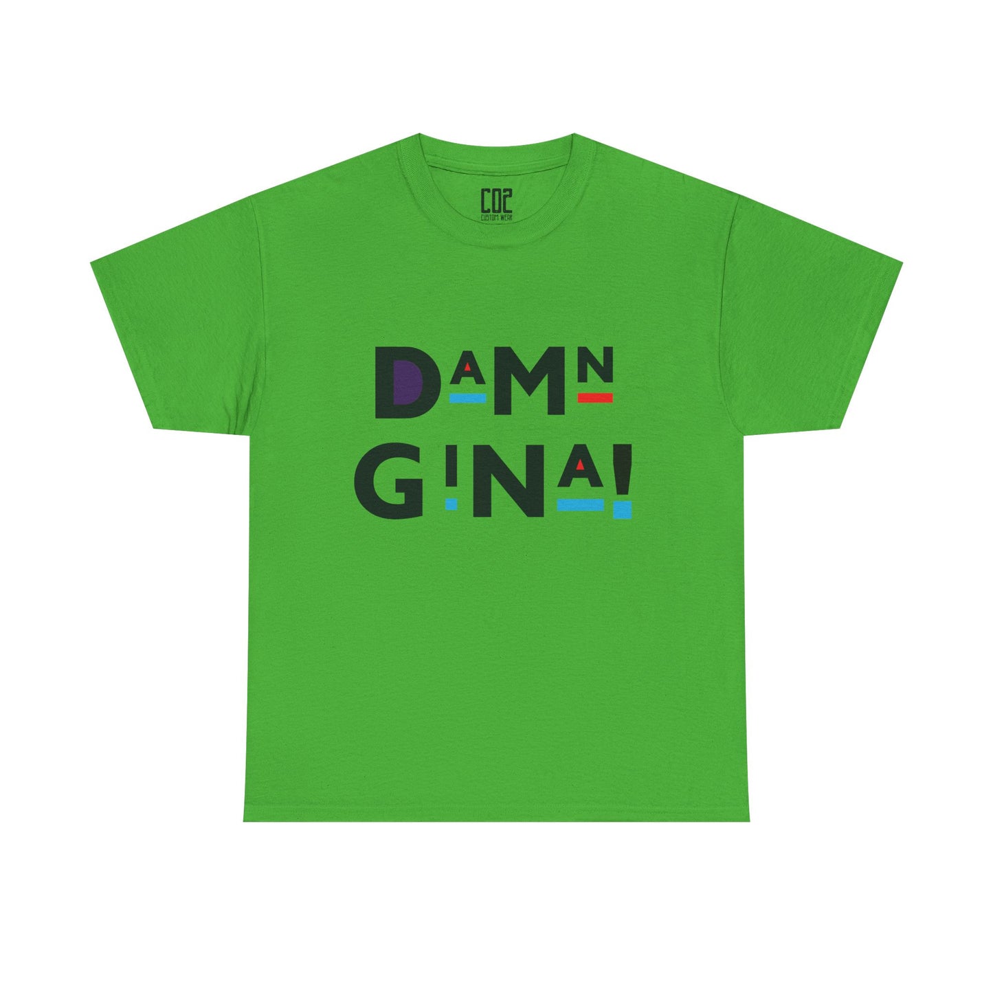 Damn Gina! Unisex Heavy Cotton Tee - Funny Graphic Shirt for Everyday Wear, Gifts, Birthday, Casual Style, Cool Humor