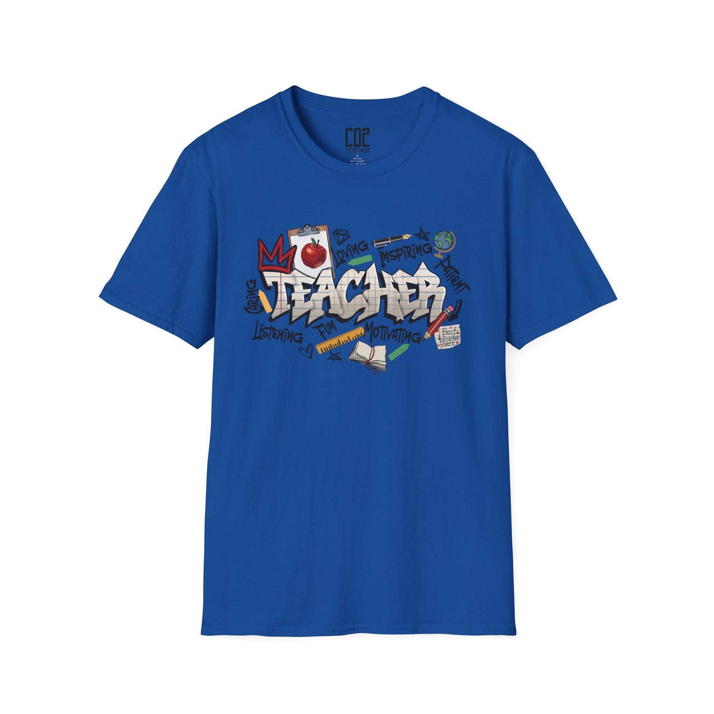 Teacher Street Art Inspired Unisex T-Shirt | Urban Style Tee, Casual Wear, Gift for Art Lovers, Trendy Streetwear, Festival Fashion