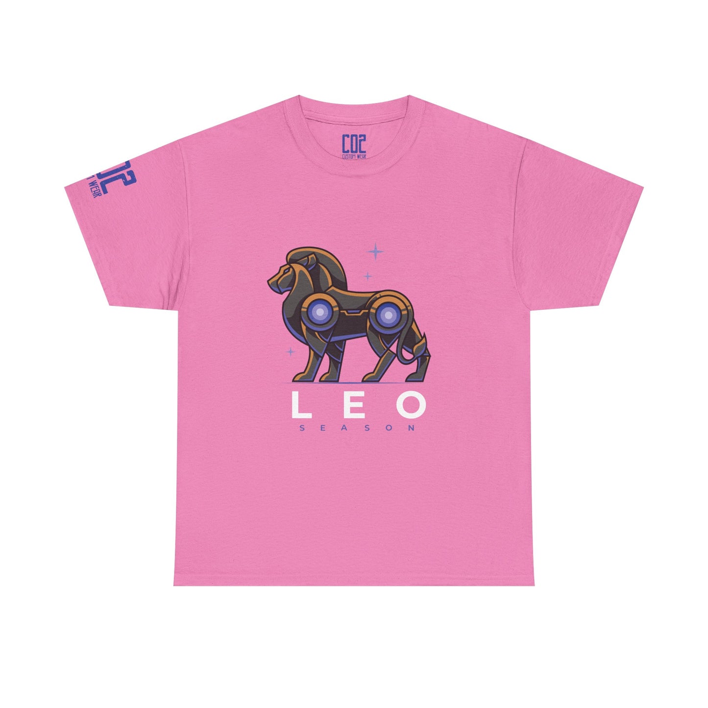 LEO Season Lion Unisex Heavy Cotton Tee | Zodiac T-Shirt, Astrology Gift, Casual Wear, Horoscope Apparel, Unique Graphic Tee