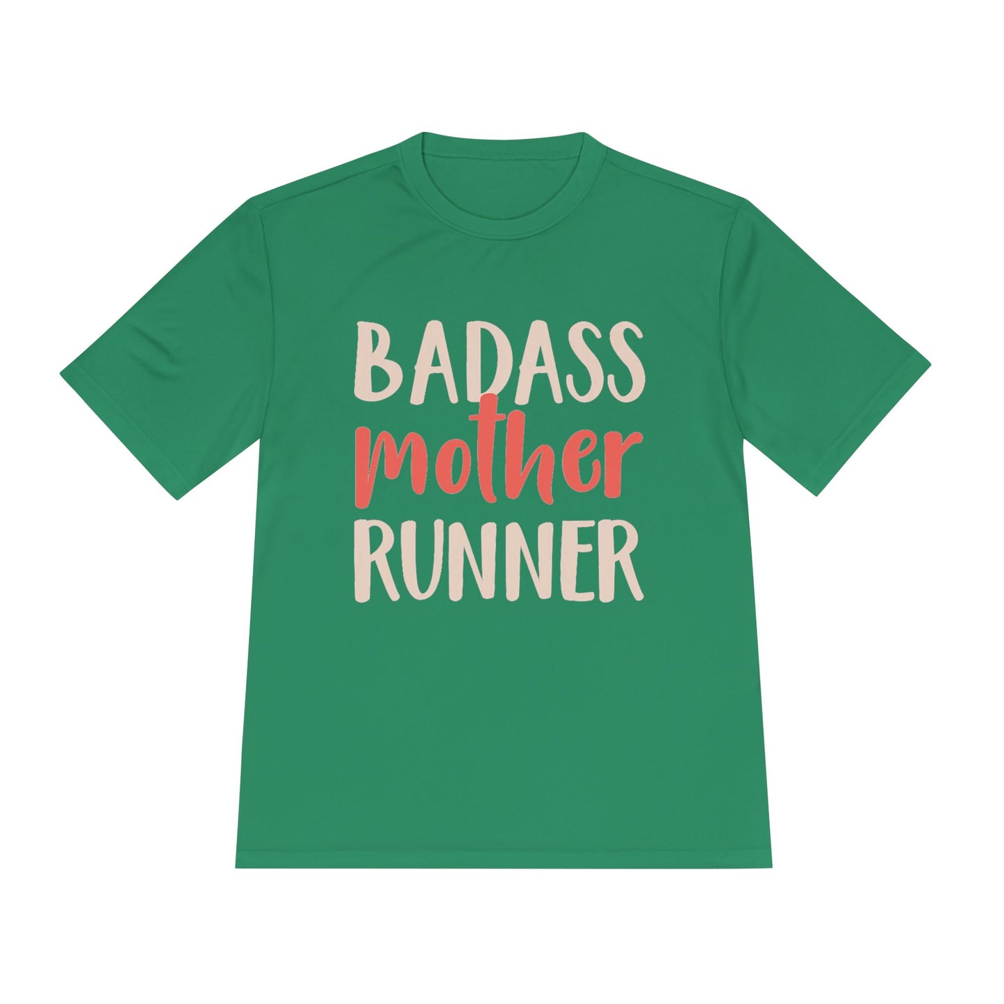 Unisex Moisture-Wicking Running Tee - Badass Mother Runner Shirt, Activewear for Moms, Workout Top, Gift for Runners, Fitness Apparel