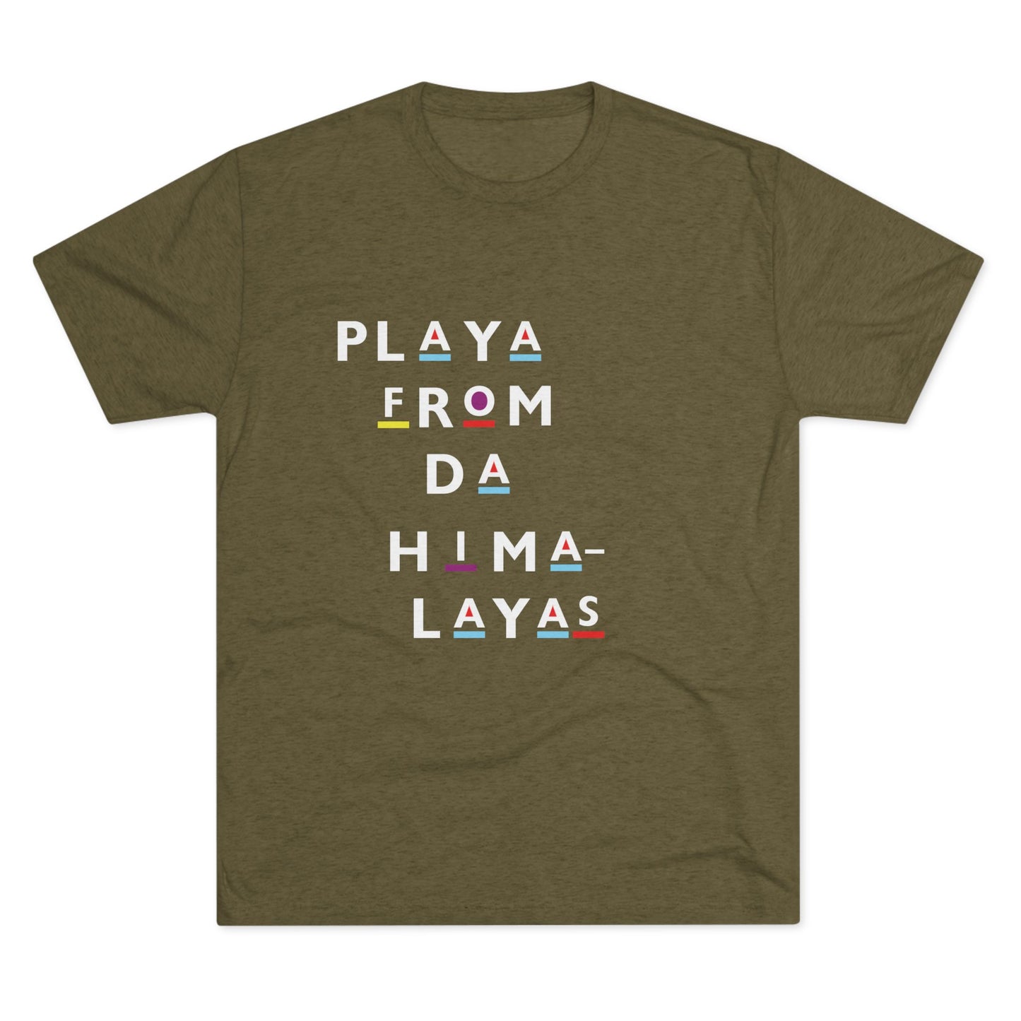 Playa from Da Himalayas Unisex Tri-Blend Tee, Fun Graphic Tee, Casual Everyday Wear, Gift for Music Lovers, Unique Apparel for Festivals