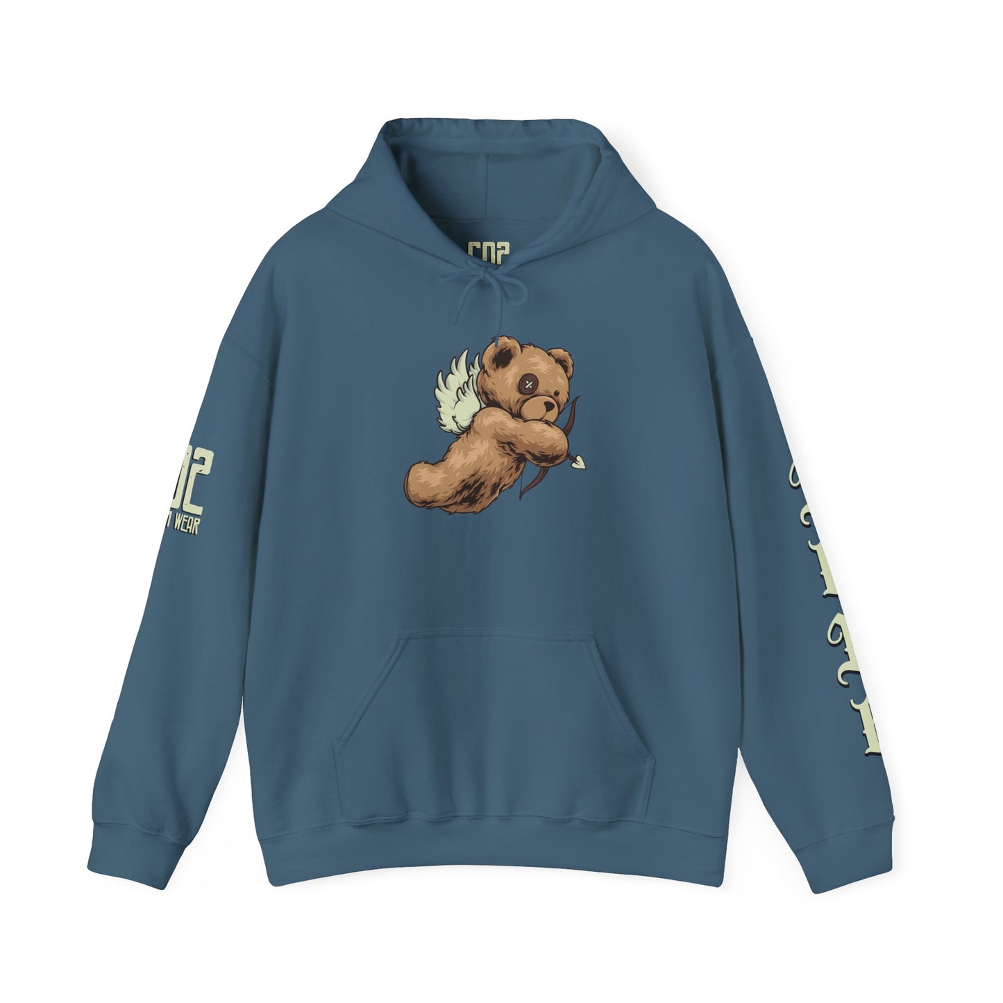 Cute Cupid Bear Unisex Hooded Sweatshirt - Cozy Layer, Gift for Friends, Valentine’s Day, Casual Wear, Everyday Comfort