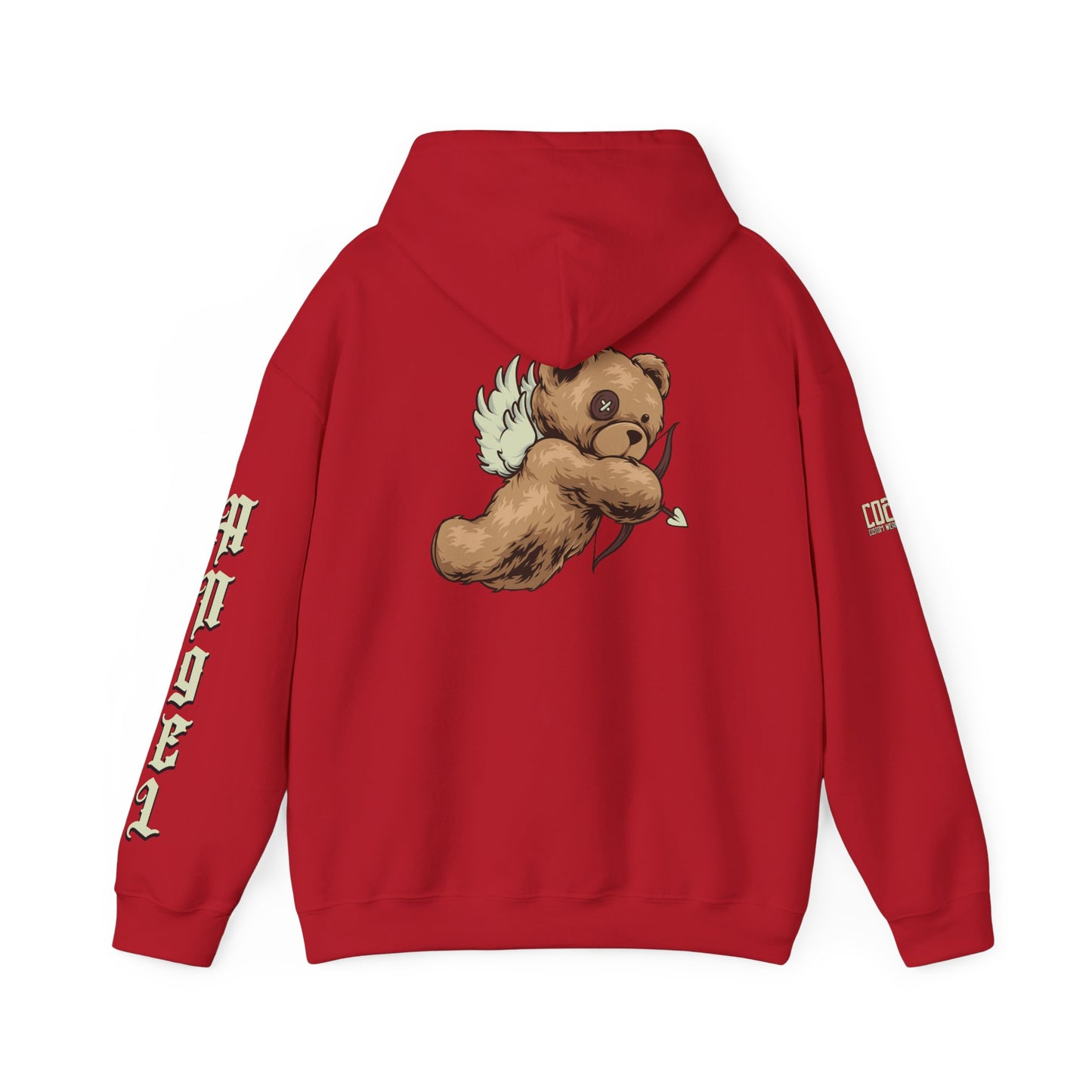 Angel & Bear Hoodie - Unisex Heavy Blend™ Sweatshirt, Cozy Gift for Friends, Cute Casual Wear, Perfect for Fall & Winter