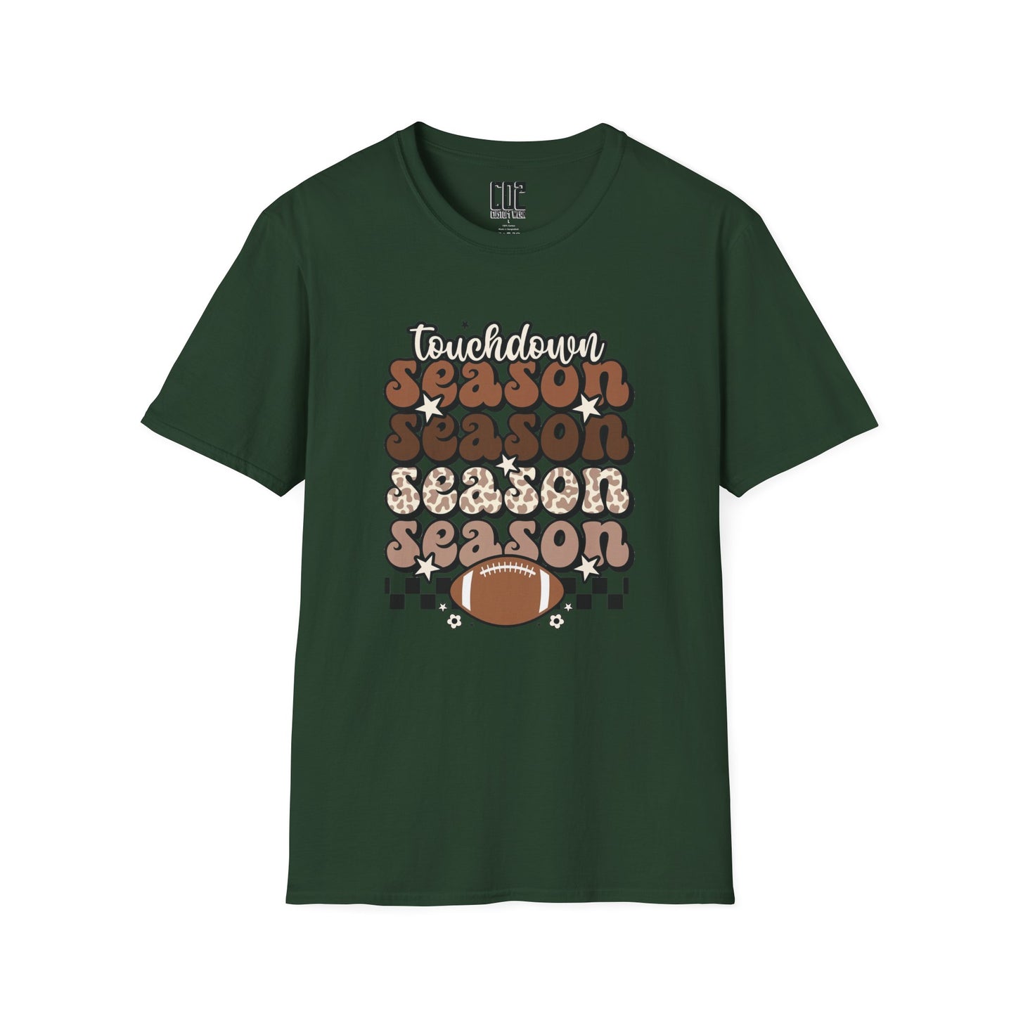 Touchdown Season Unisex Softstyle T-Shirt - Football Fan Tee, Casual Wear, Game Day Outfit, Sports Gift, Fall Celebrations
