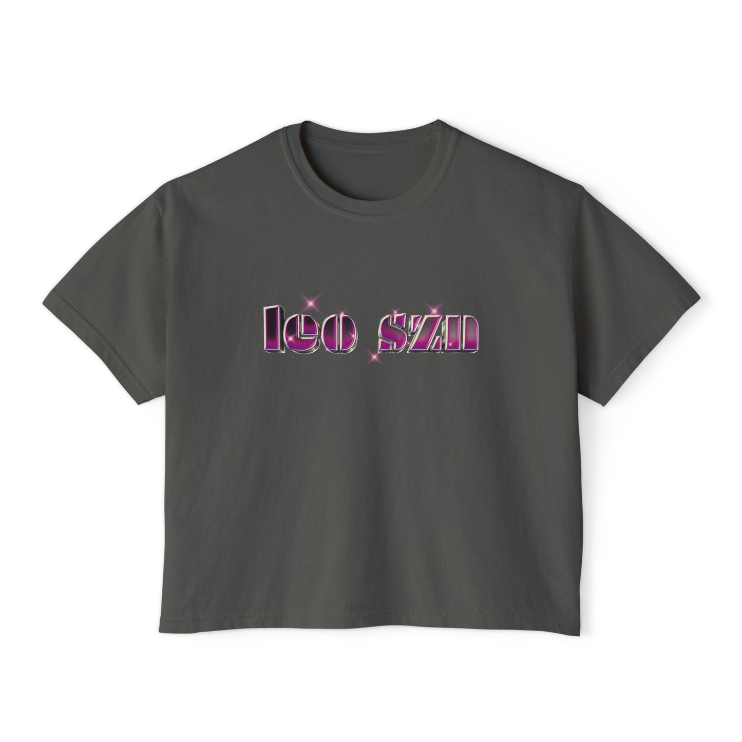 Leo Szn Trendy Women's Boxy Tee, Casual Summer T-Shirt, Cool Graphic Top, Stylish Gift for Her, Relaxed Fit Tee, Leo Season
