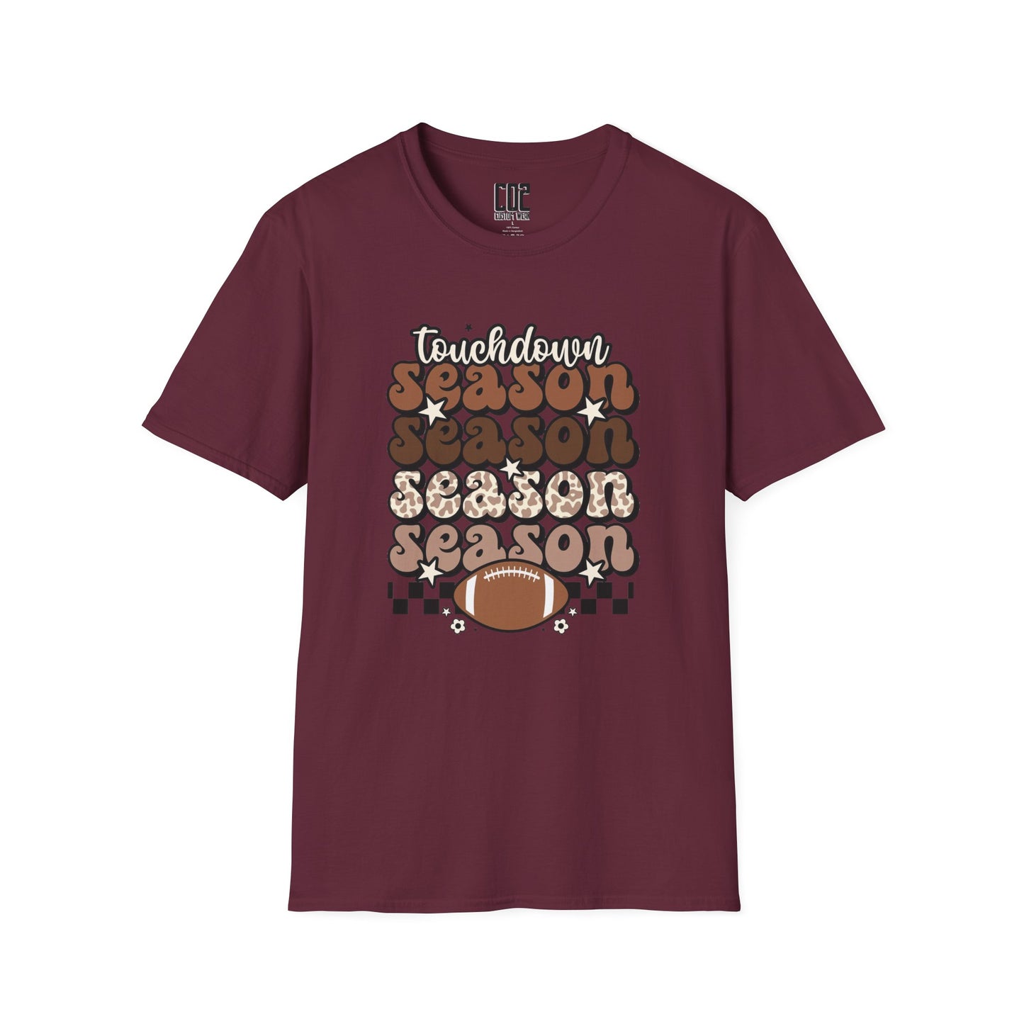 Touchdown Season Unisex Softstyle T-Shirt - Football Fan Tee, Casual Wear, Game Day Outfit, Sports Gift, Fall Celebrations